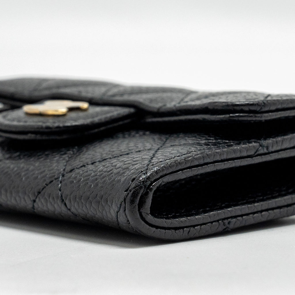 Chanel Classic Flap Card Holder CAVIAR BLACK  (Microchip)