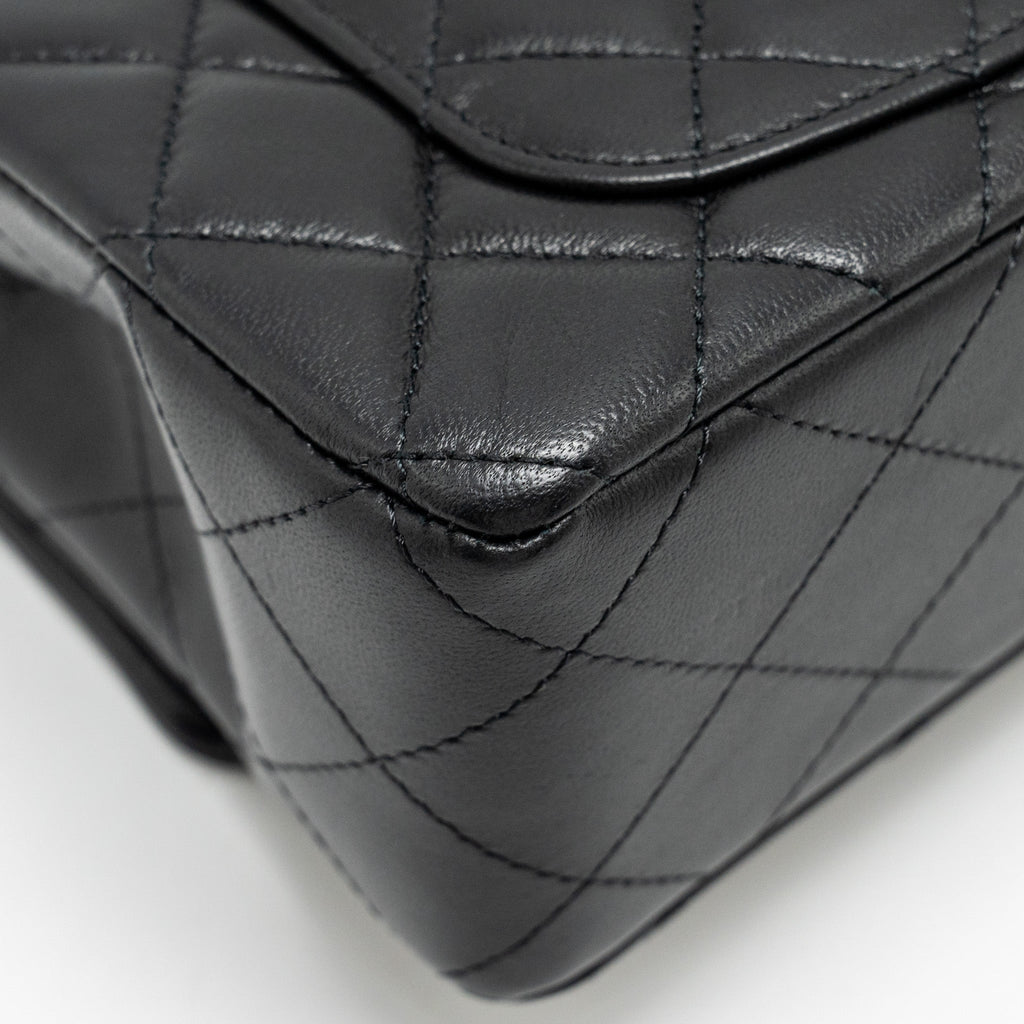 Chanel Mini Rectangular Flap Bag Lambskin Black L (Microchip)