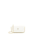 Chanel Rectangular Mini Flap Phone Case Bag Quilted Lambskin White L (Microchip)