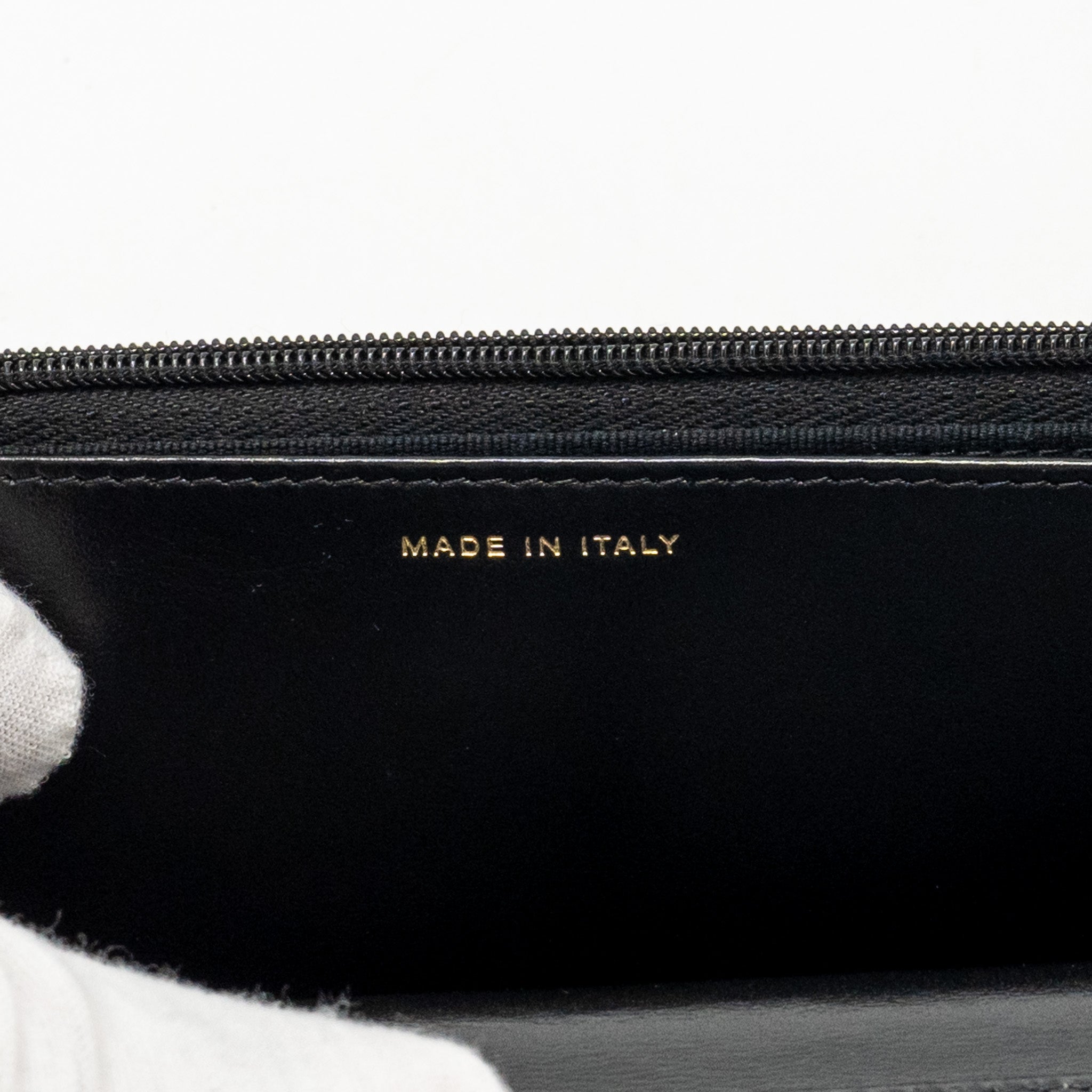 Chanel Wallet on CC Detailed Chain Shiny Lambskin Black  (Microchip)