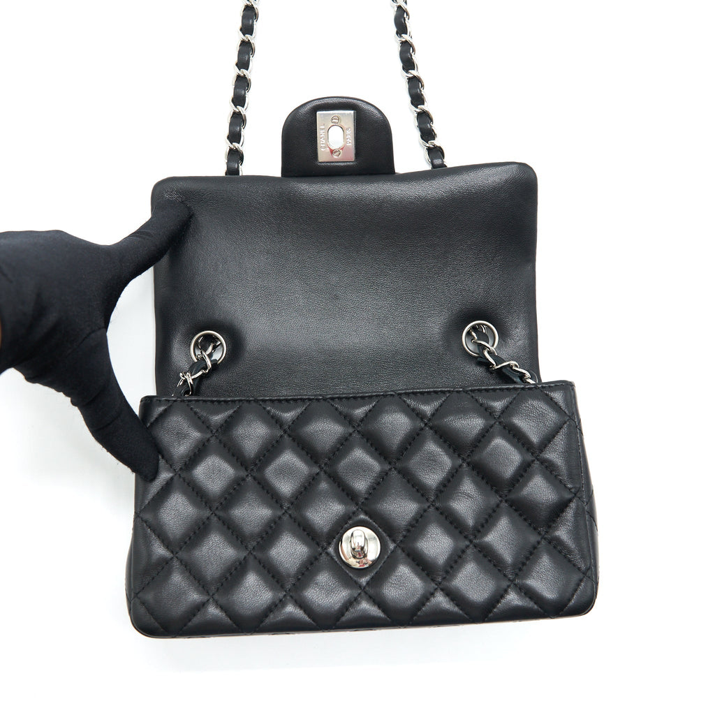 Chanel Mini Rectangular Lambskin Black