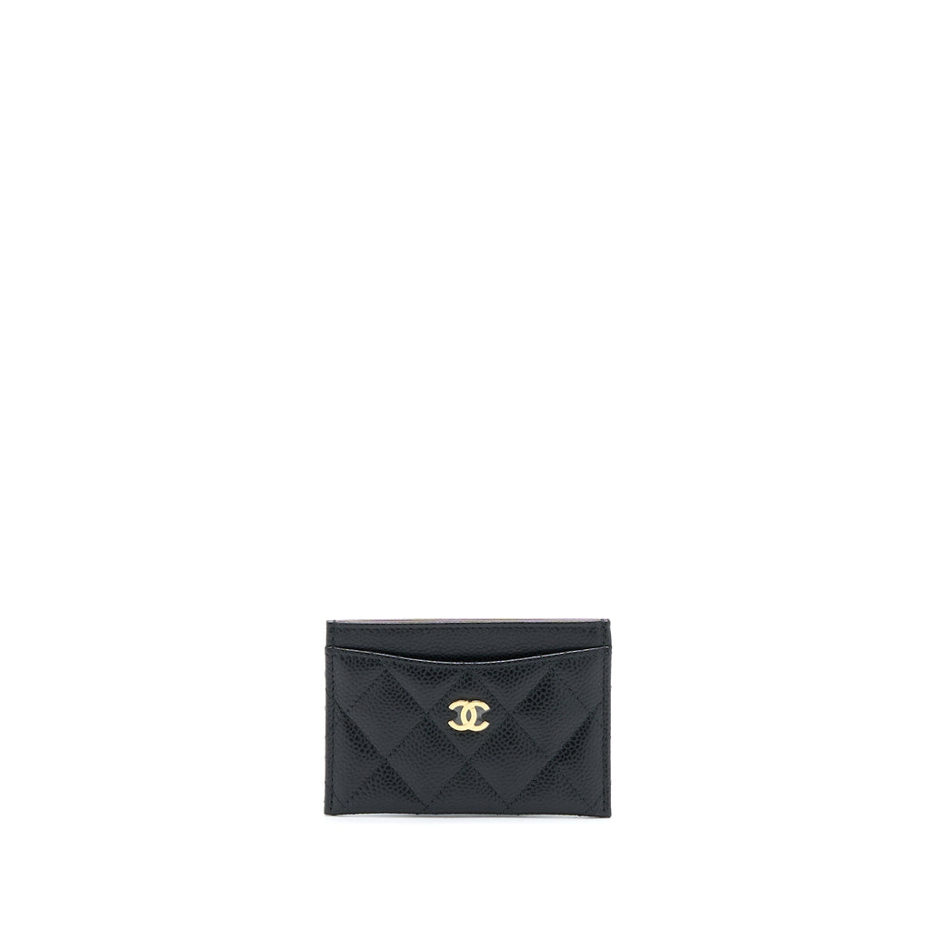 Chanel Class Quilted Card Holder Caviar Black