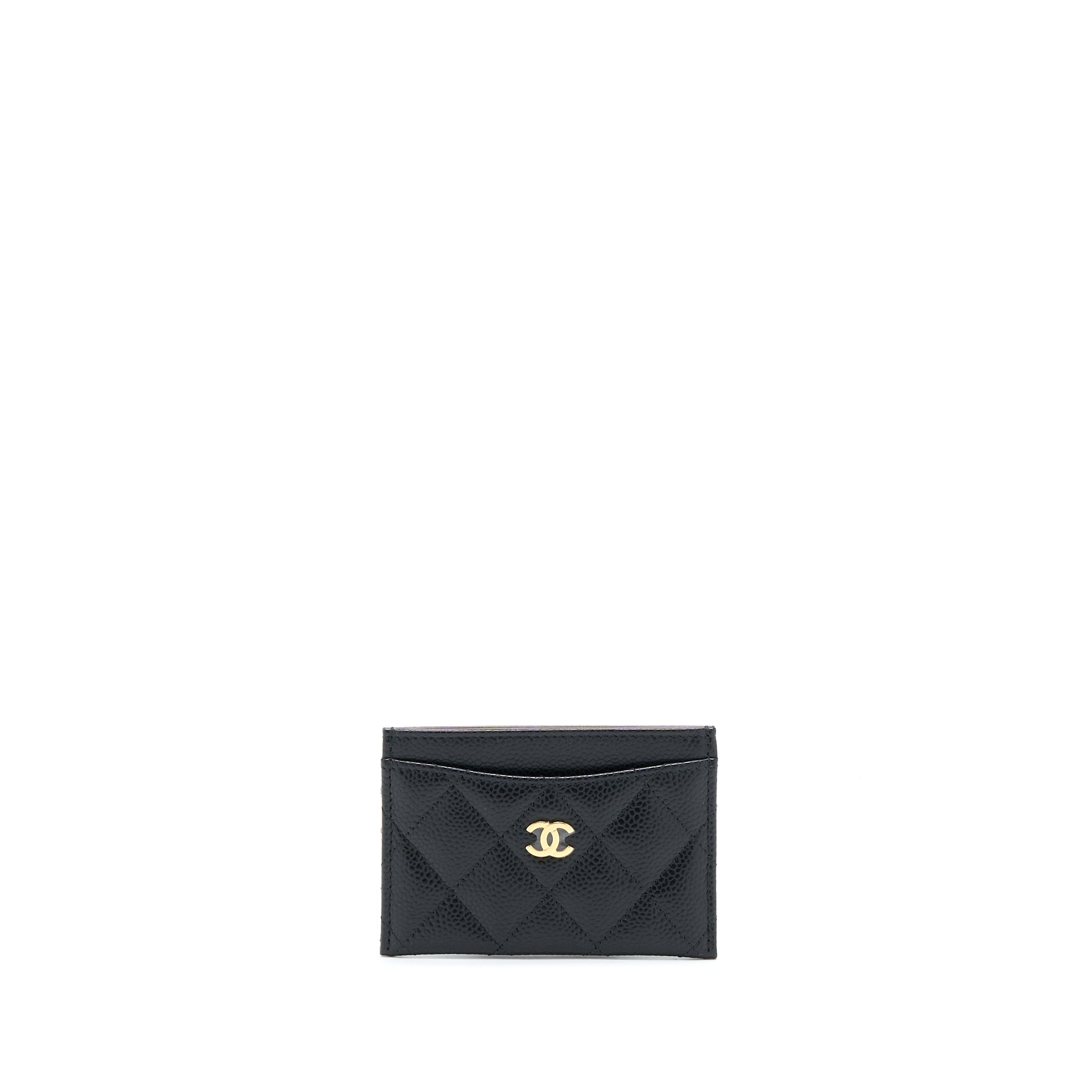 Chanel Class Quilted Card Holder Caviar Black