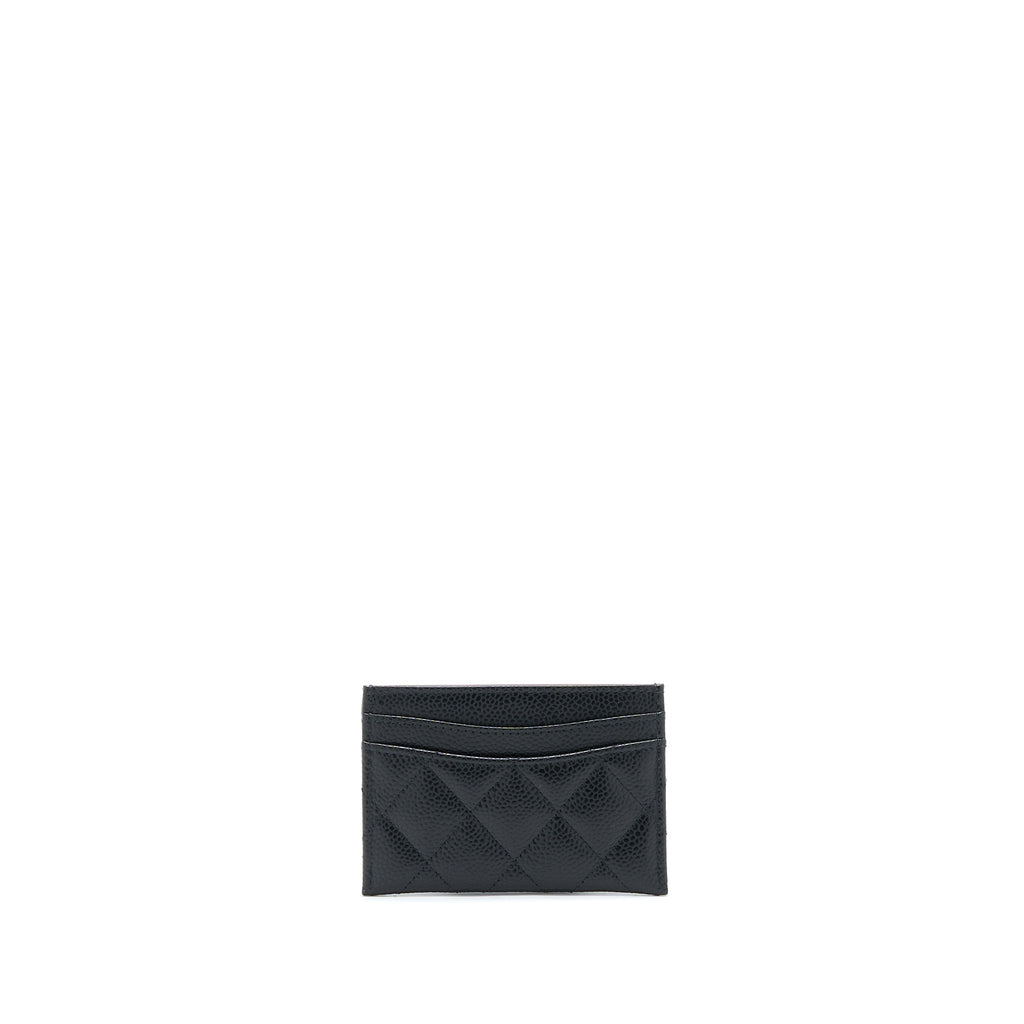 Chanel Class Quilted Card Holder Caviar Black