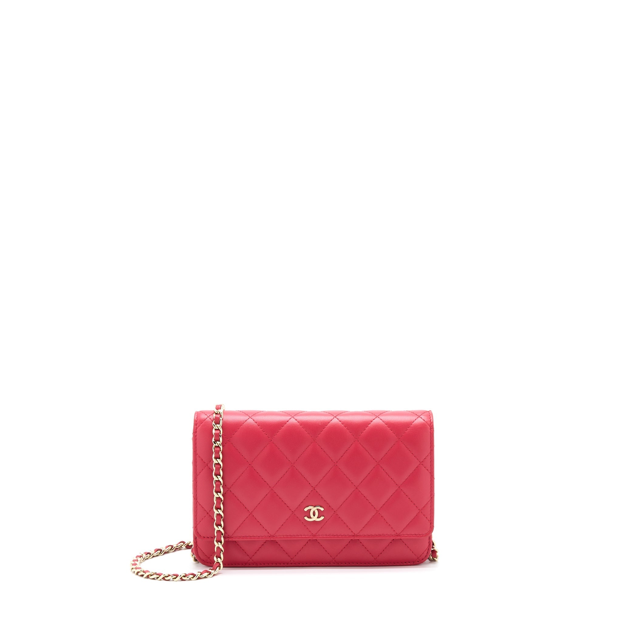 Chanel Classic Wallet On Chain Lambskin Red