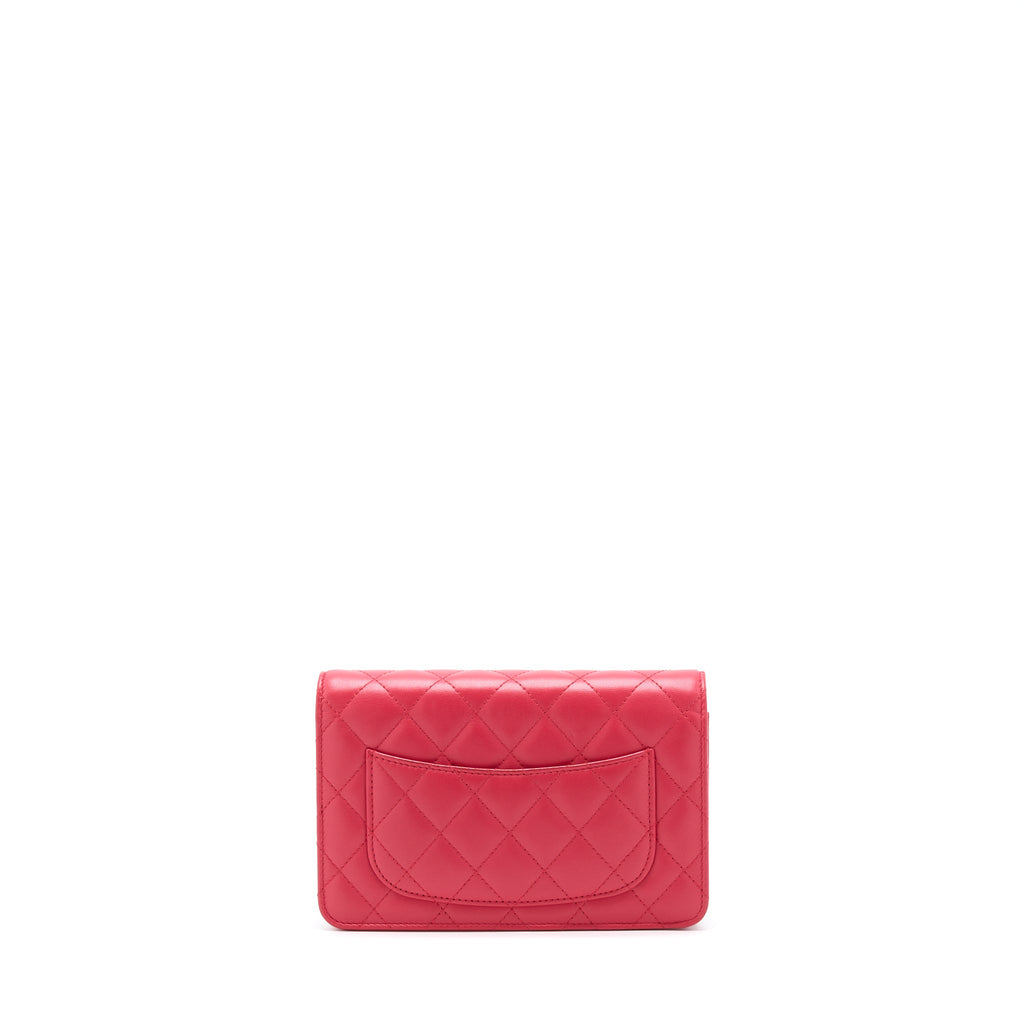 Chanel Classic Wallet On Chain Lambskin Red