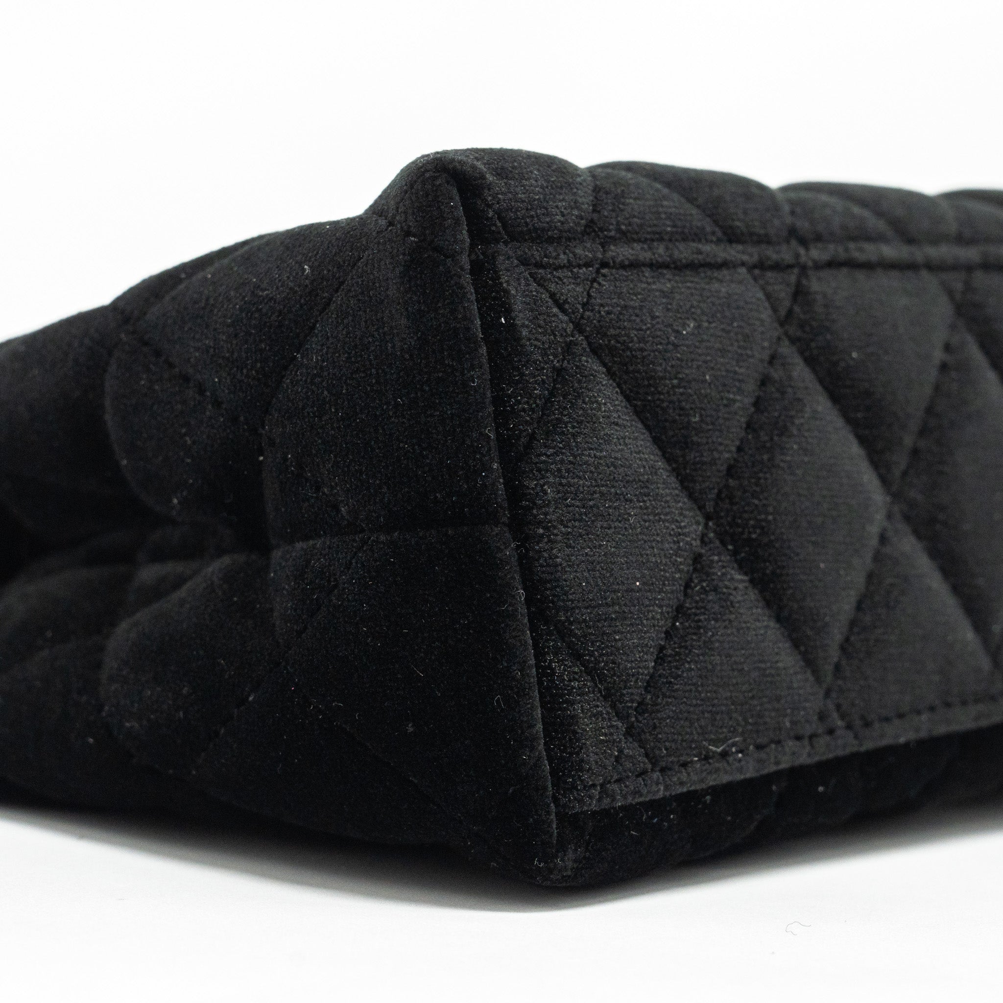 Chanel 24a Mini Shopping Tote/Mini Kelly Velvet Black  (microchip)