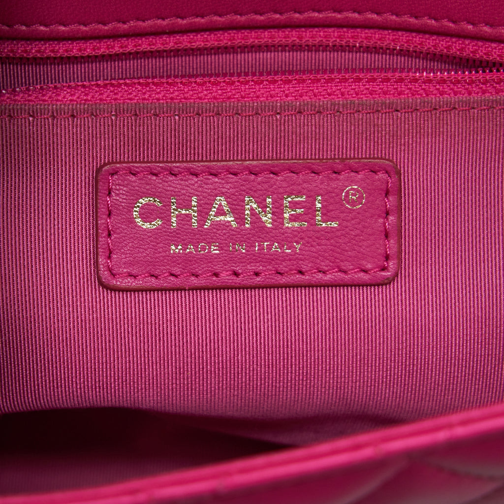 Chanel Quilted Flap Bag Lambskin Pink