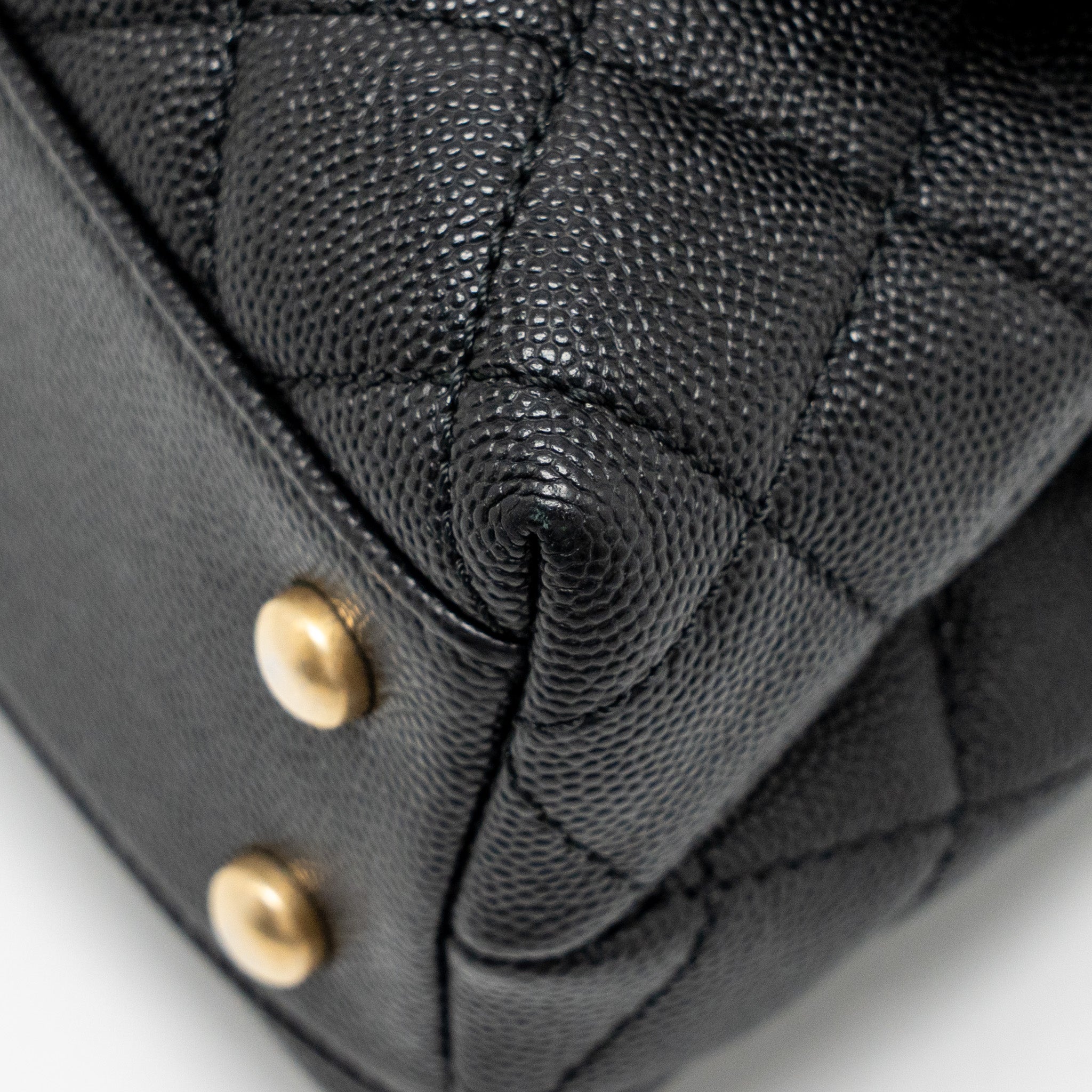 Chanel Small Coco Handle with Python Handle caviar Black/Burgundy