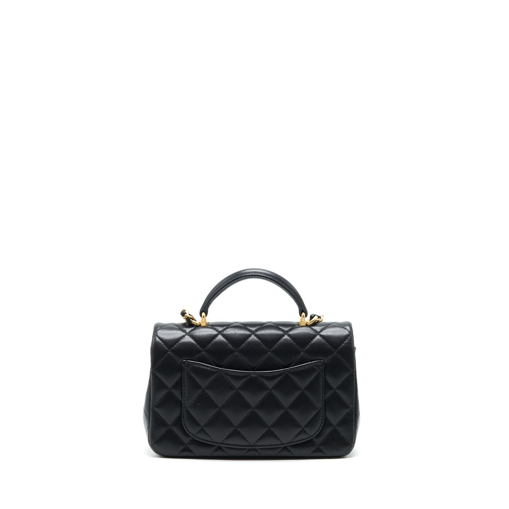 Chanel Top handle rectangular flap bag lambskin