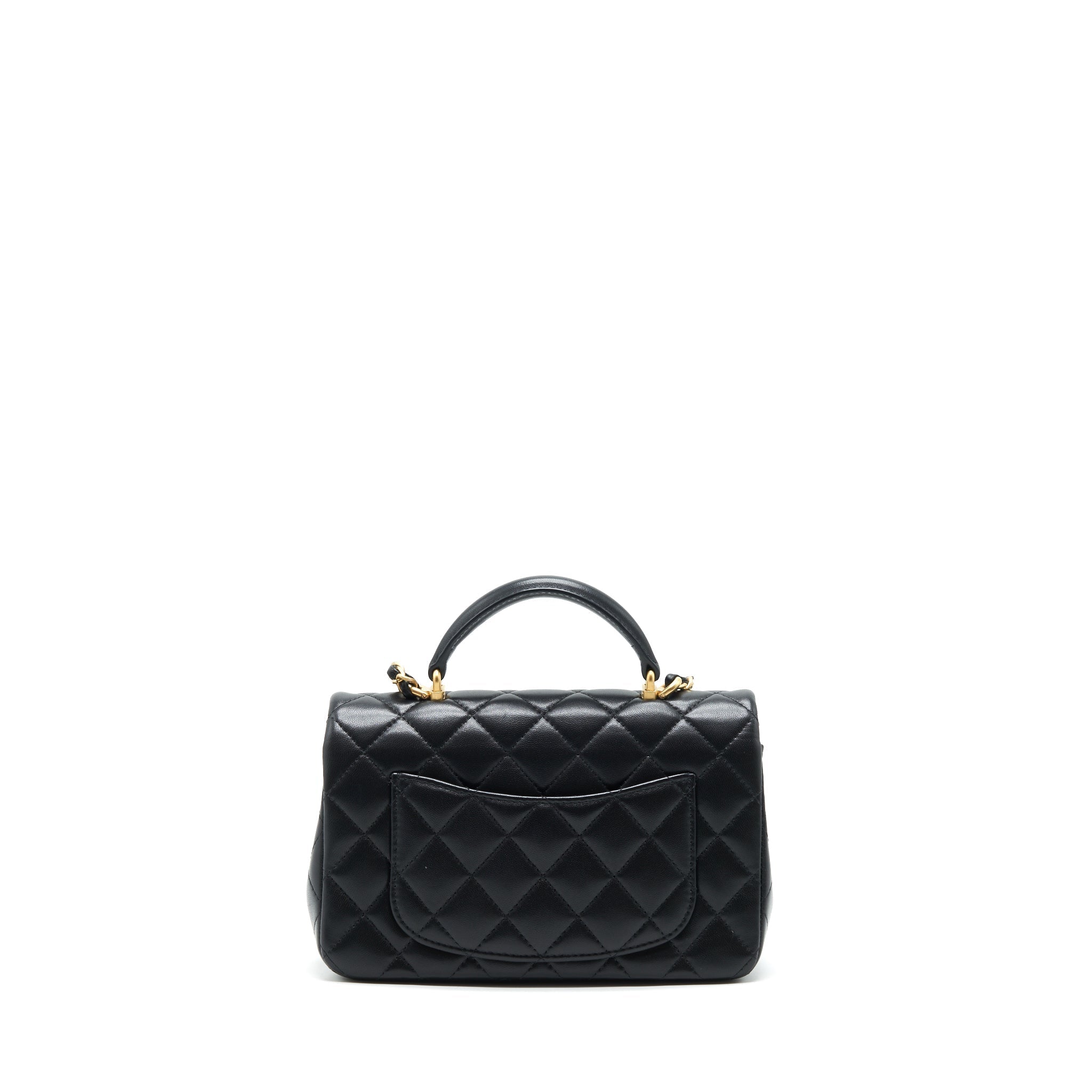 Chanel Top handle rectangular flap bag lambskin