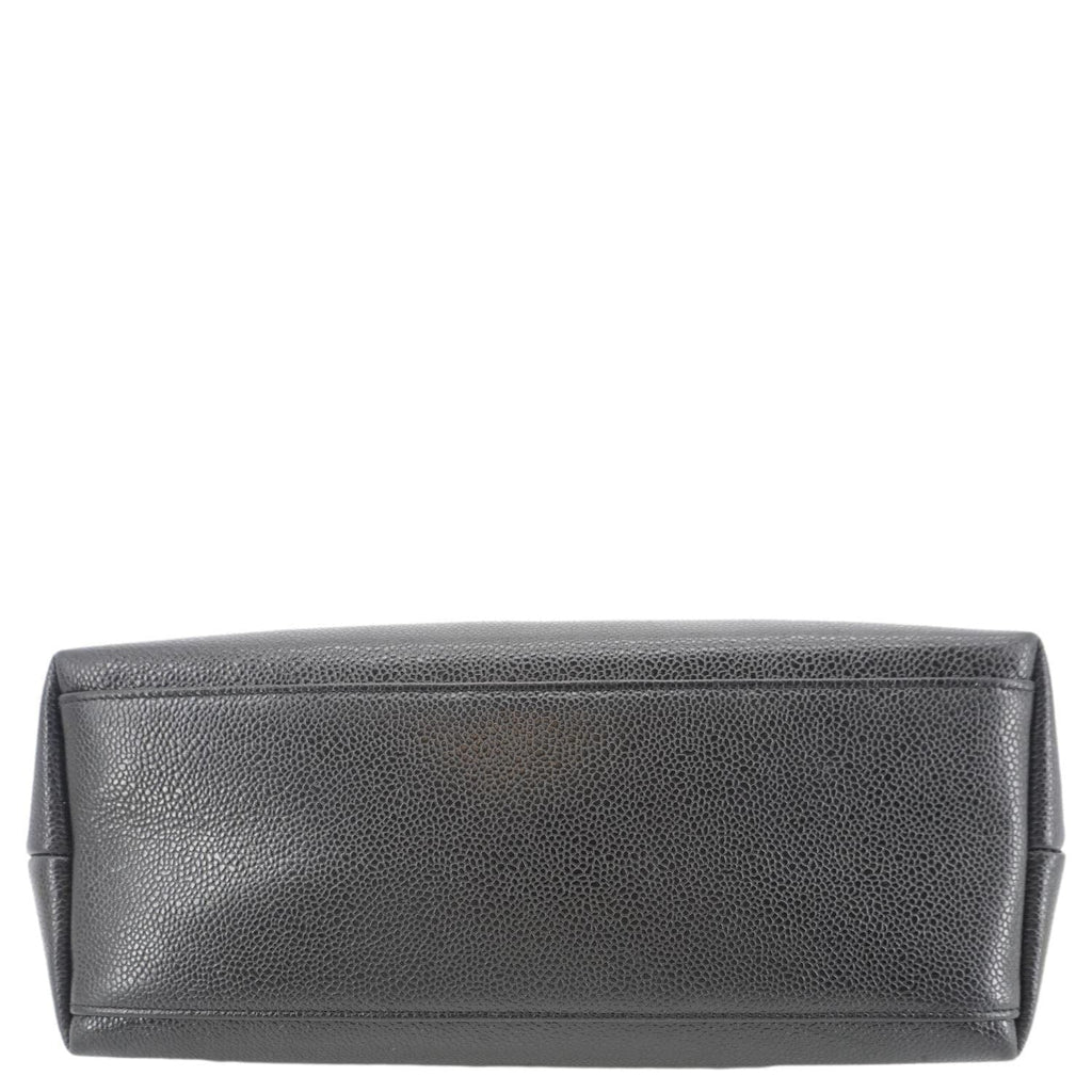 CHANEL Vintage Timeless CC Caviar Leather Chain Shoulder Strap Black