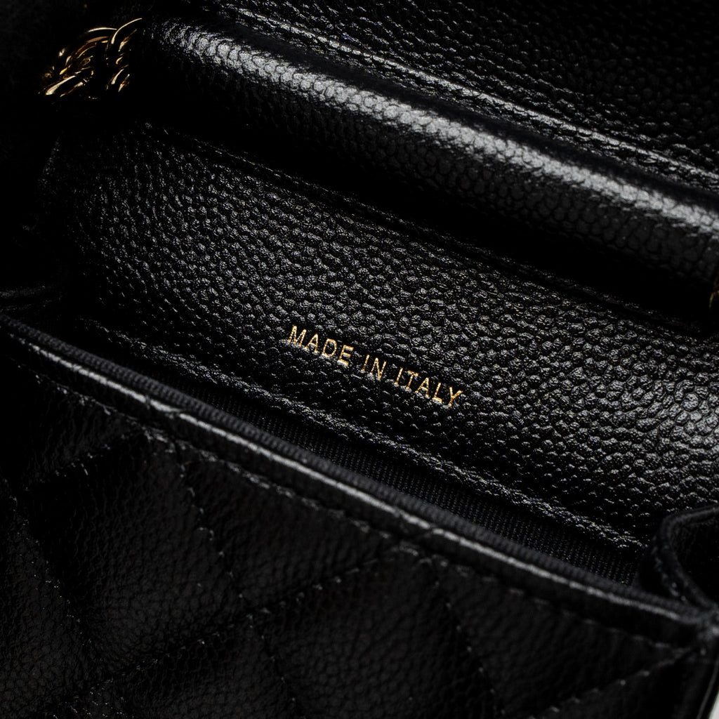 Chanel Vertical Phone Pouch Caviar Black L