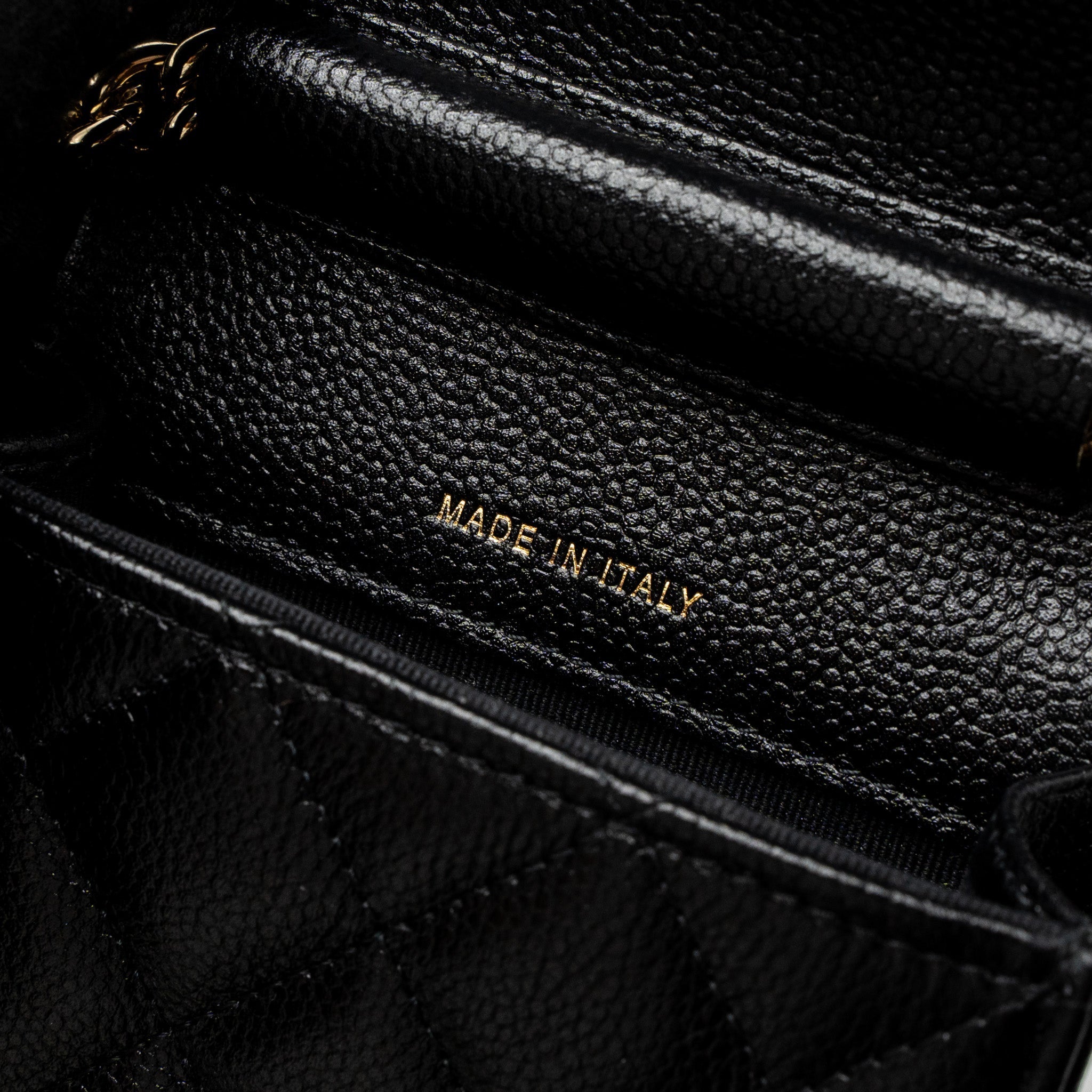 Chanel Vertical Phone Pouch Caviar Black L