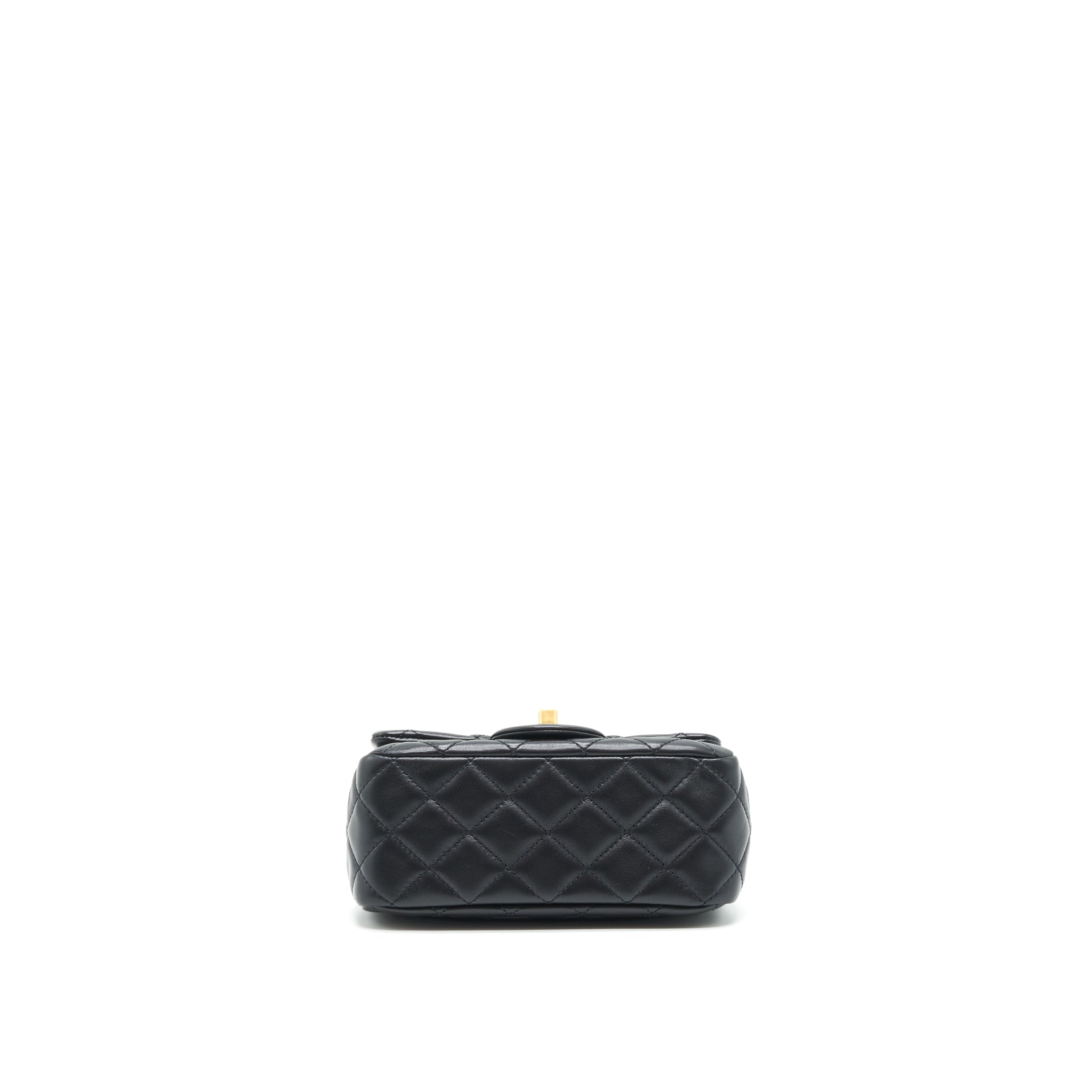 Chanel Mini Square Pearl Crush Lambskin Black