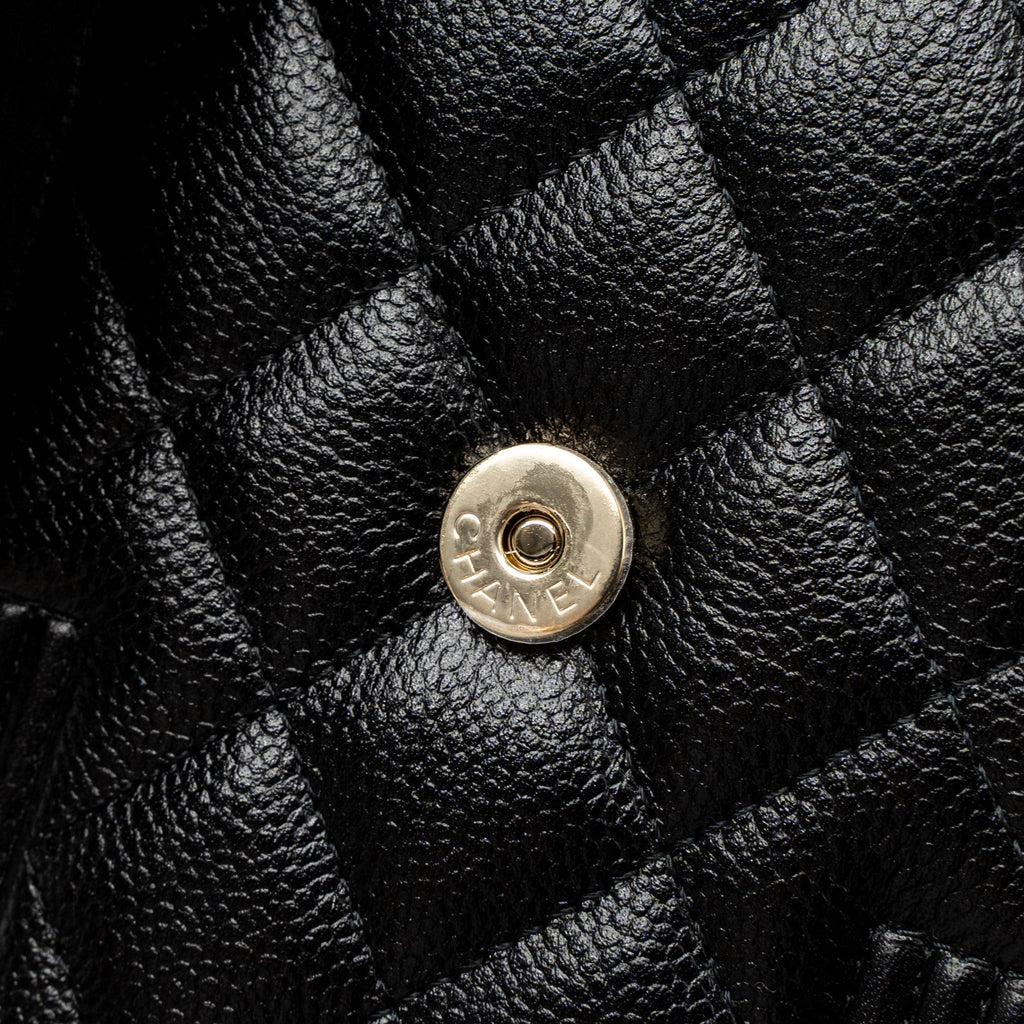 Chanel Vertical Phone Pouch Caviar Black L