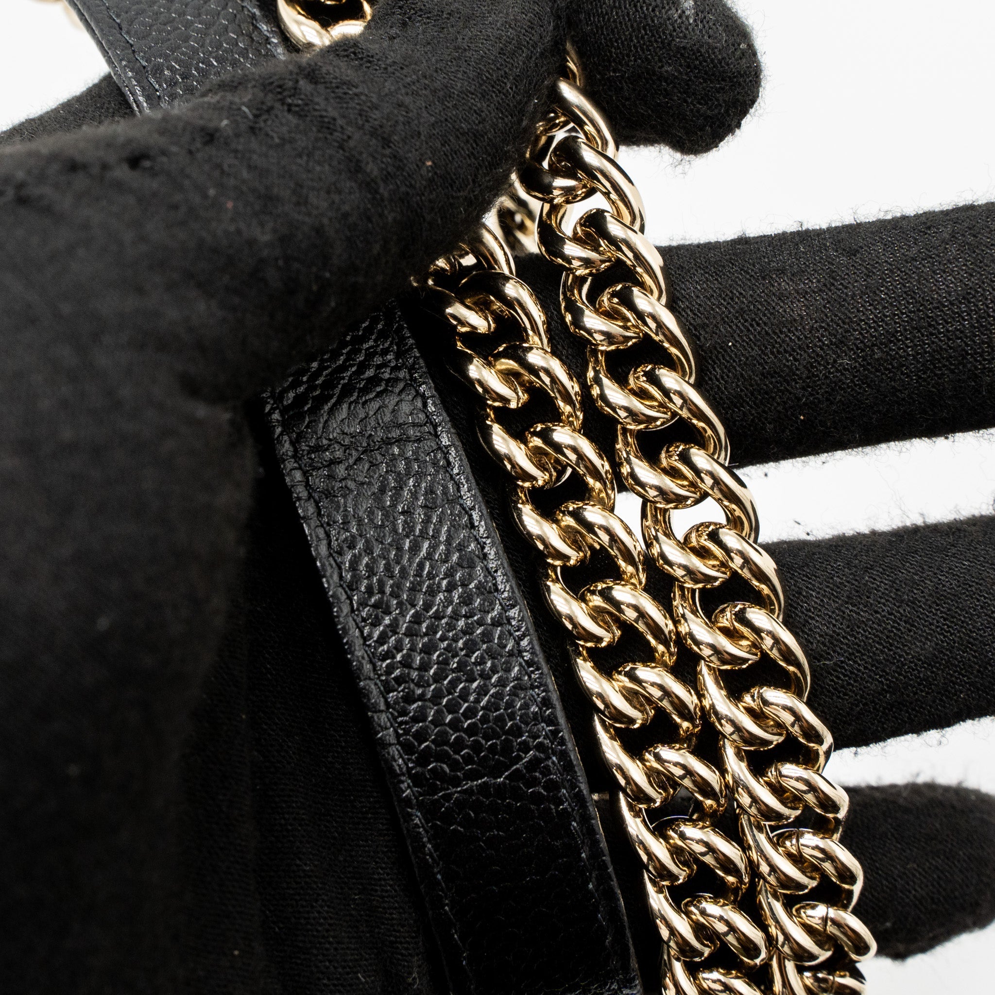 Chanel Vertical Phone Pouch Caviar Black L