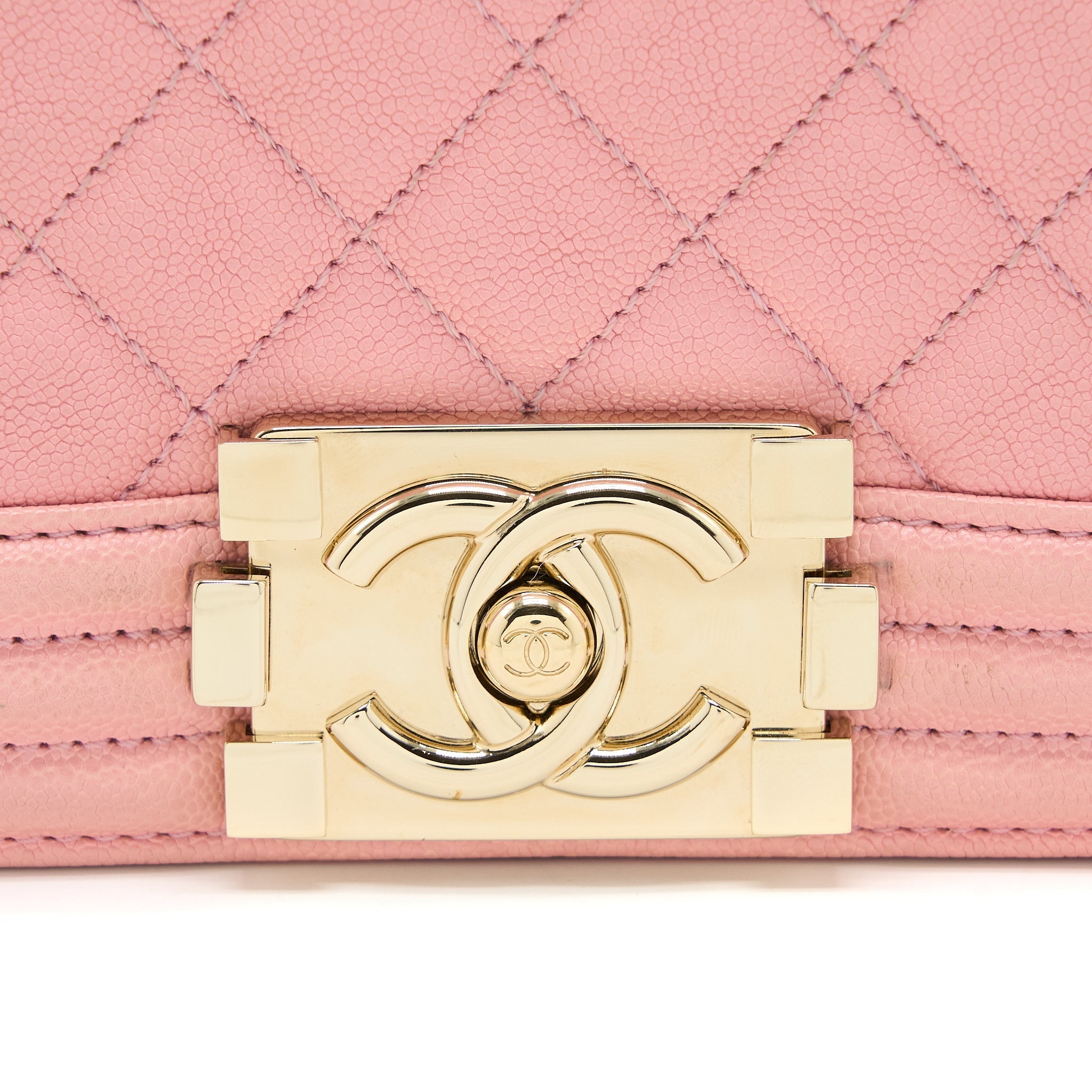 Chanel Small Boy Bag Caviar Pink L