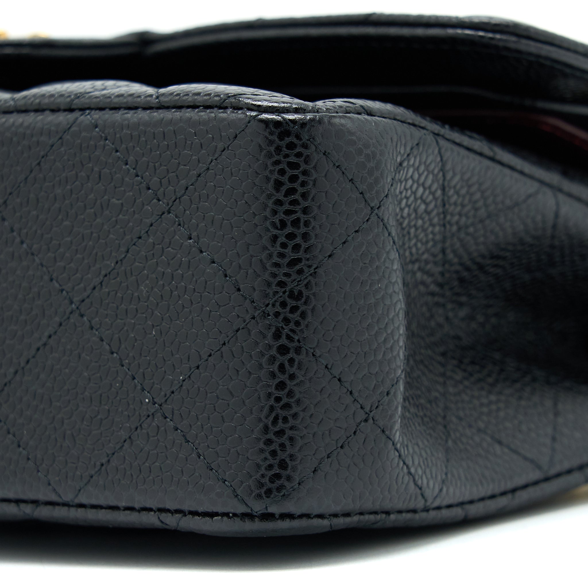 Chanel Small Classic Flap Bag Caviar Black  (Microchip)