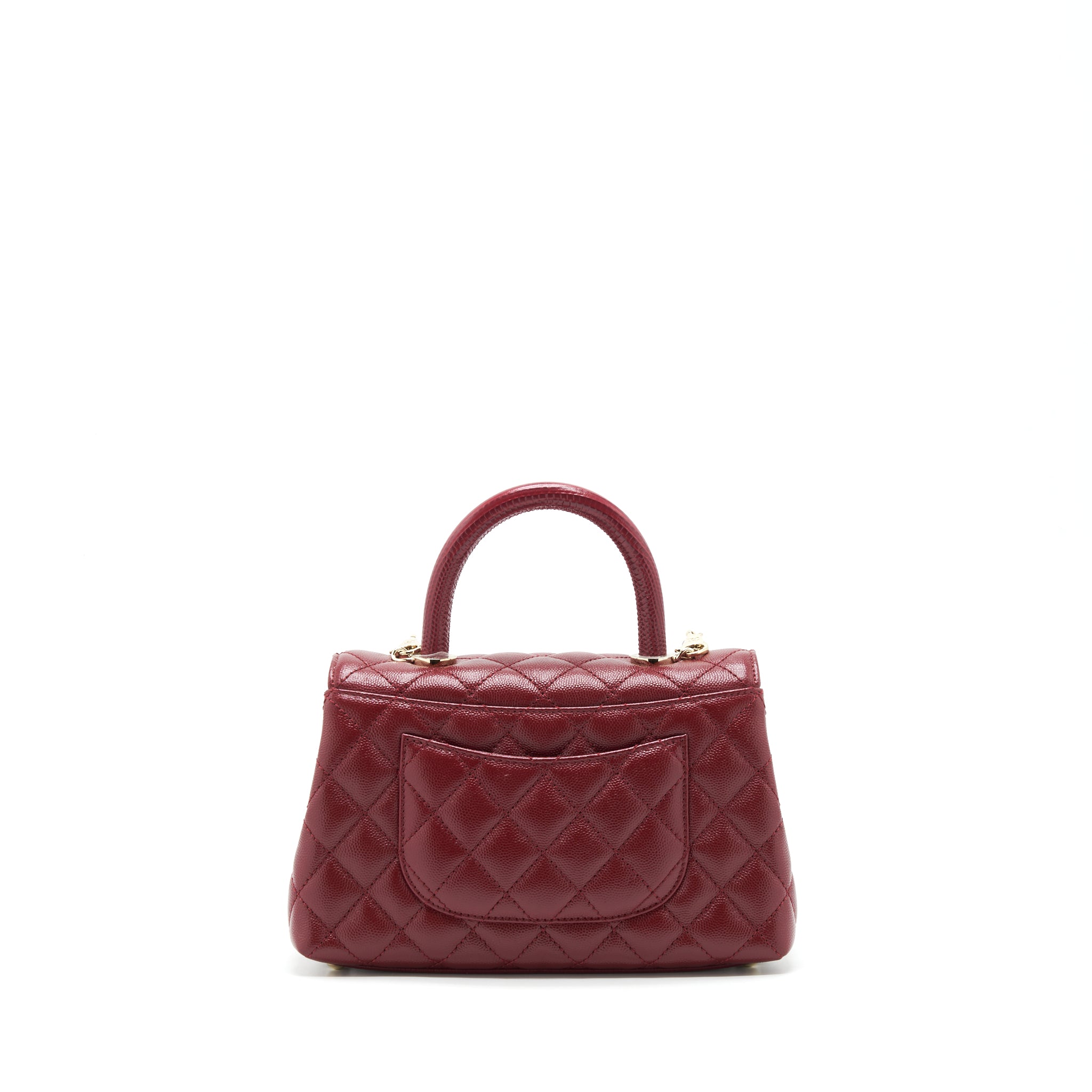 Chanel 21A Small Coco Handle Caviar NC635 Burgundy L