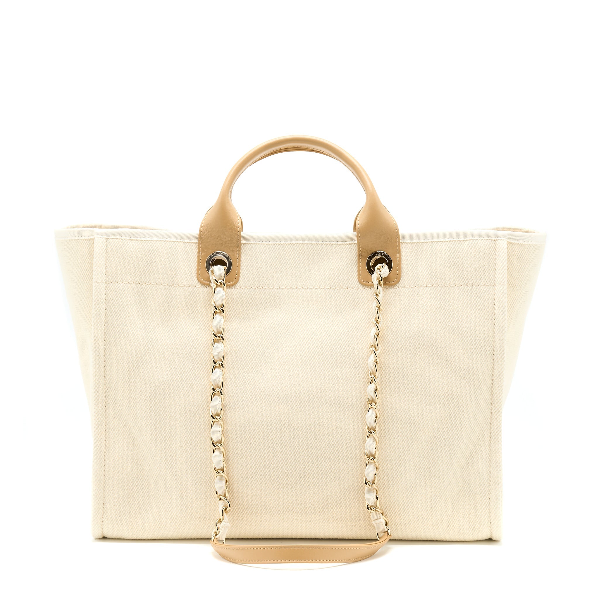 Chanel Deauville Pearl Tote Canvas