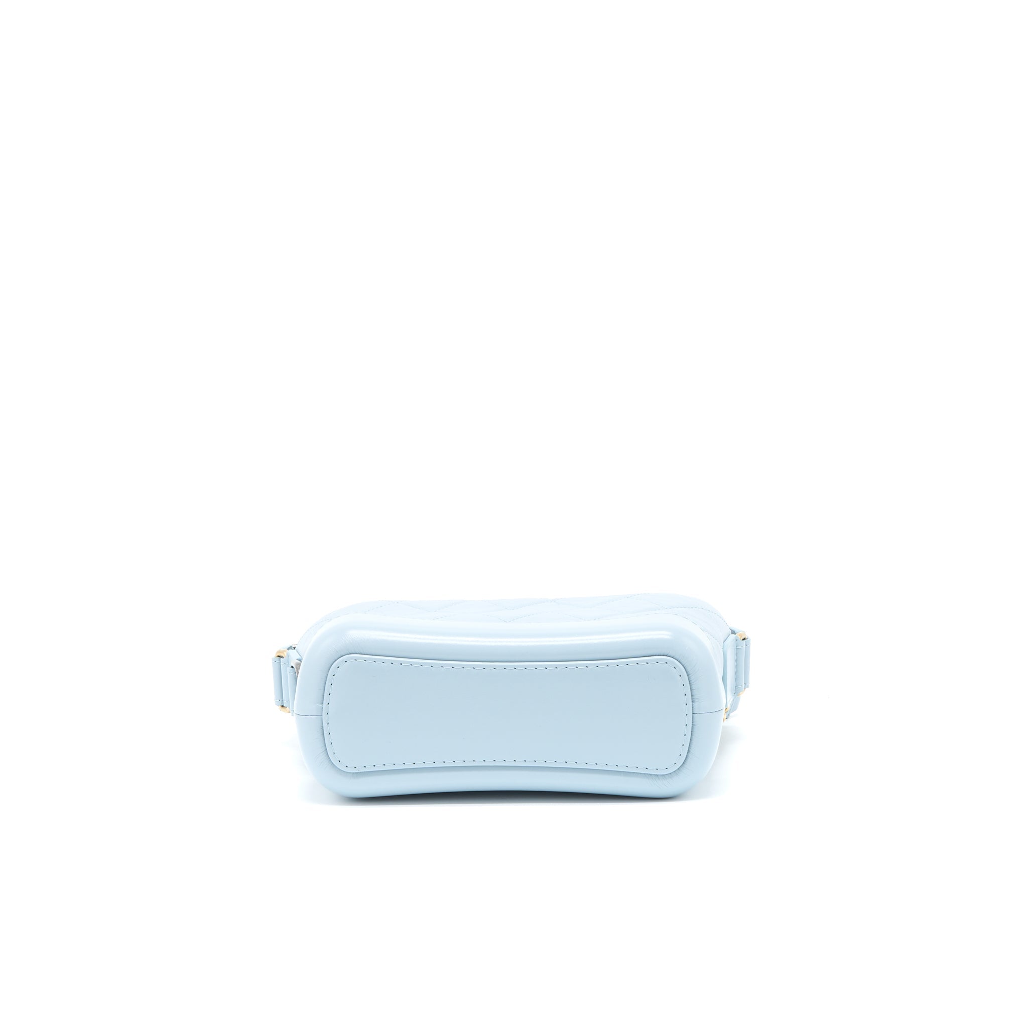 Chanel Small Gabrielle Hobo Bag Lambskin Light Blue Multicolour Hardware
