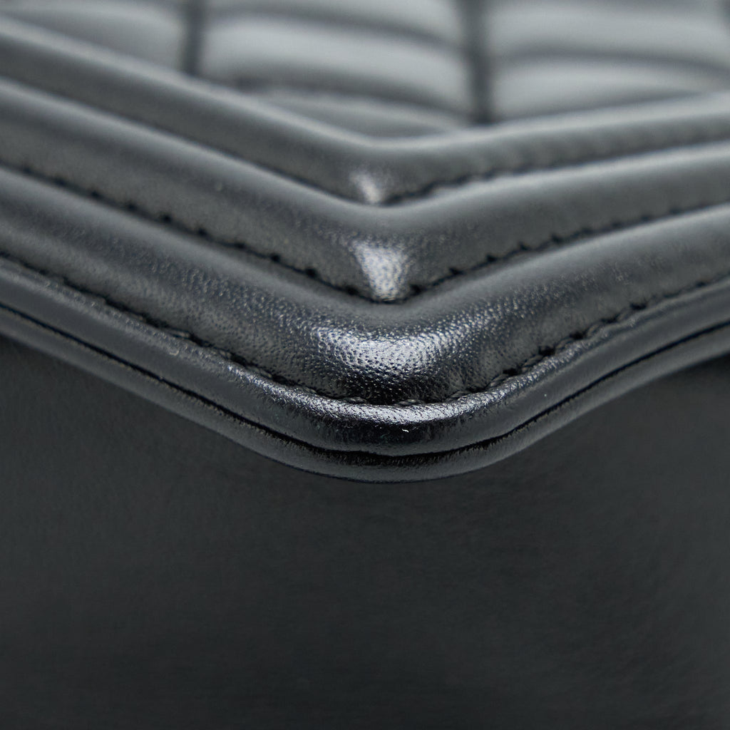 Chanel Medium Boy Bag Lambskin Black Ruthenium