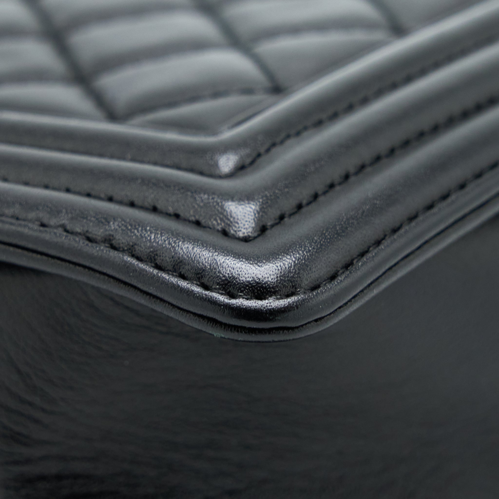 Chanel Medium Boy Bag Lambskin Black Ruthenium