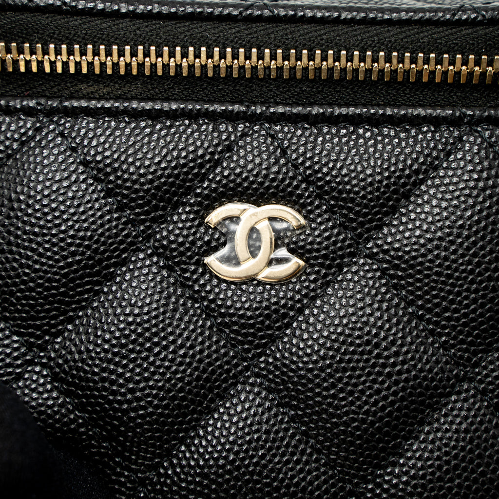 Chanel Mini Vanity with Chain Caviar Black L (Microchip)