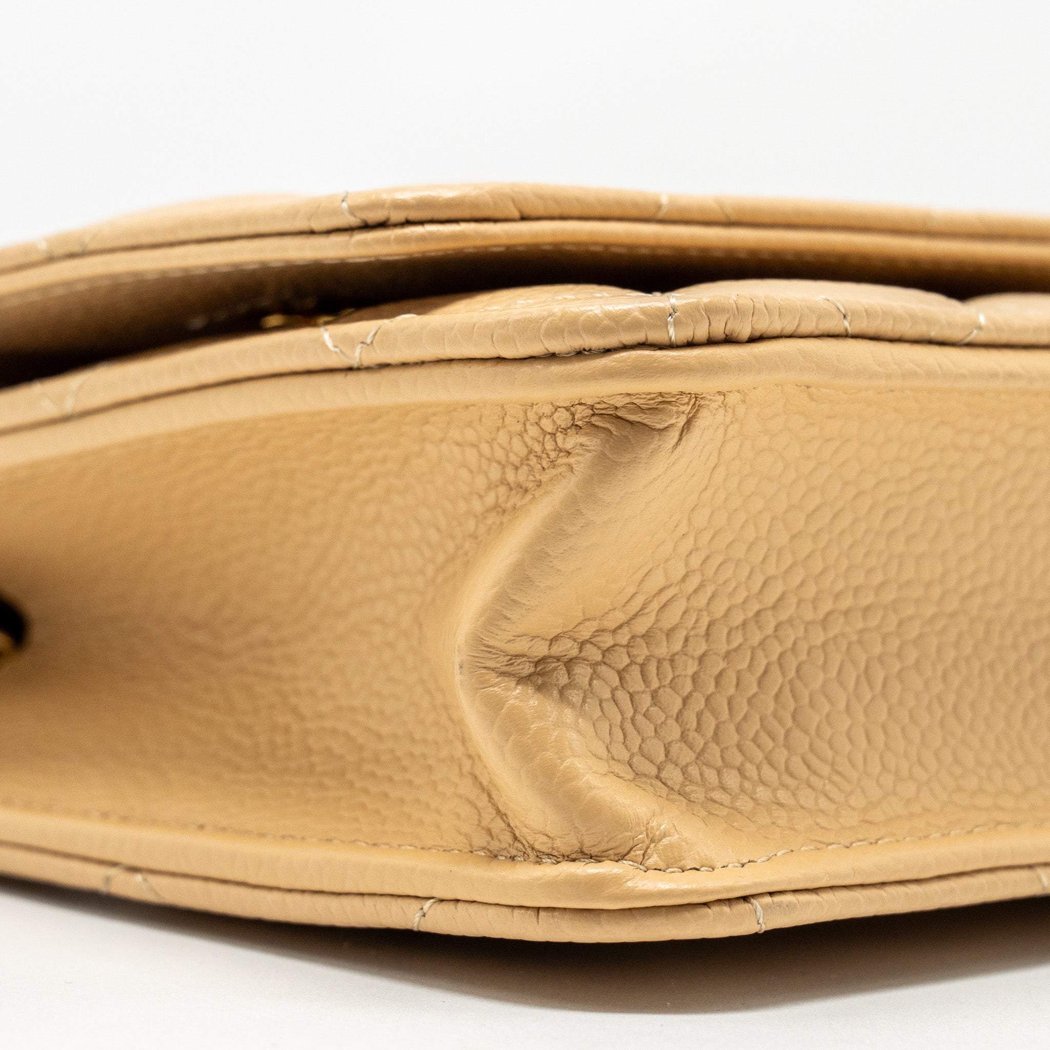 Chanel Classic Wallet on Chain Caviar Beige  (Microchip)