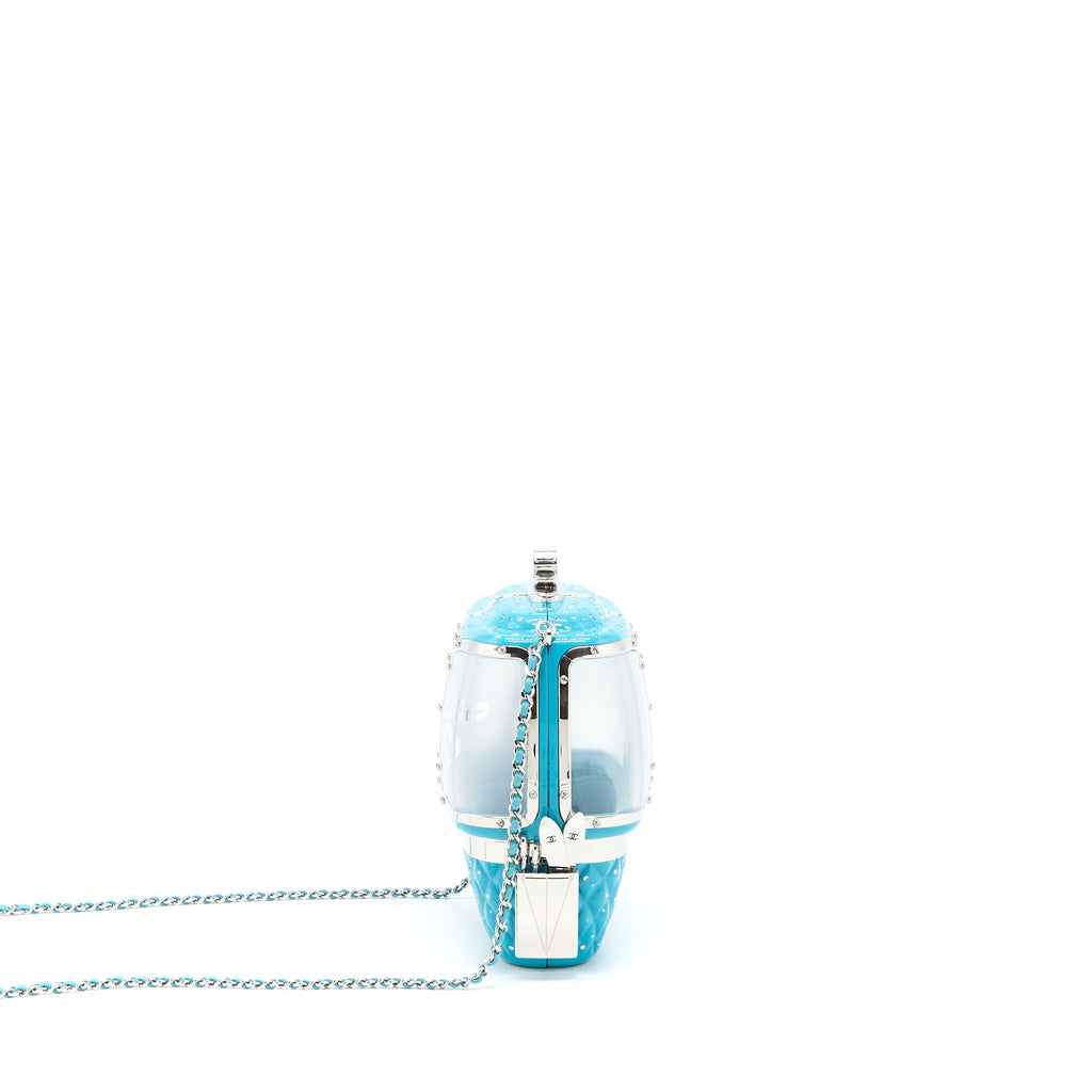 Chanel 19K Ski Gondola Evening Bag Light Blue