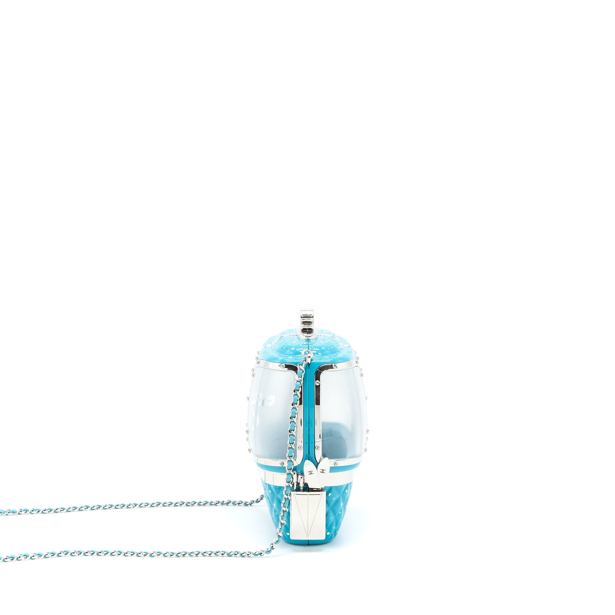 Chanel 19K Ski Gondola Evening Bag Light Blue