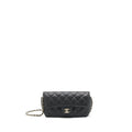 Chanel Glasses Case With Chain Caviar Black L