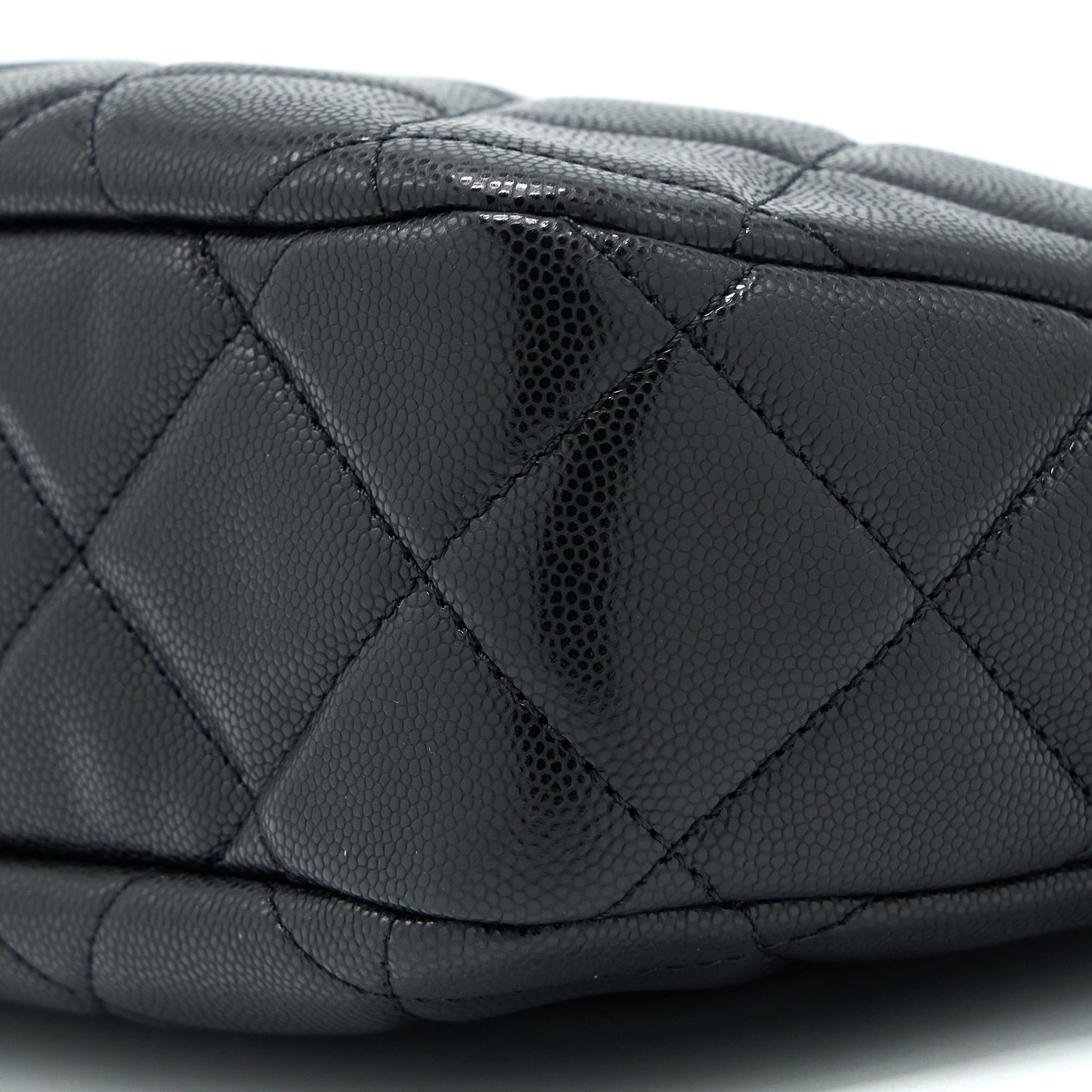 Chanel 22A Twist Your Buttons Hobo Shoulder Bag Caviar Black  (Microchip)