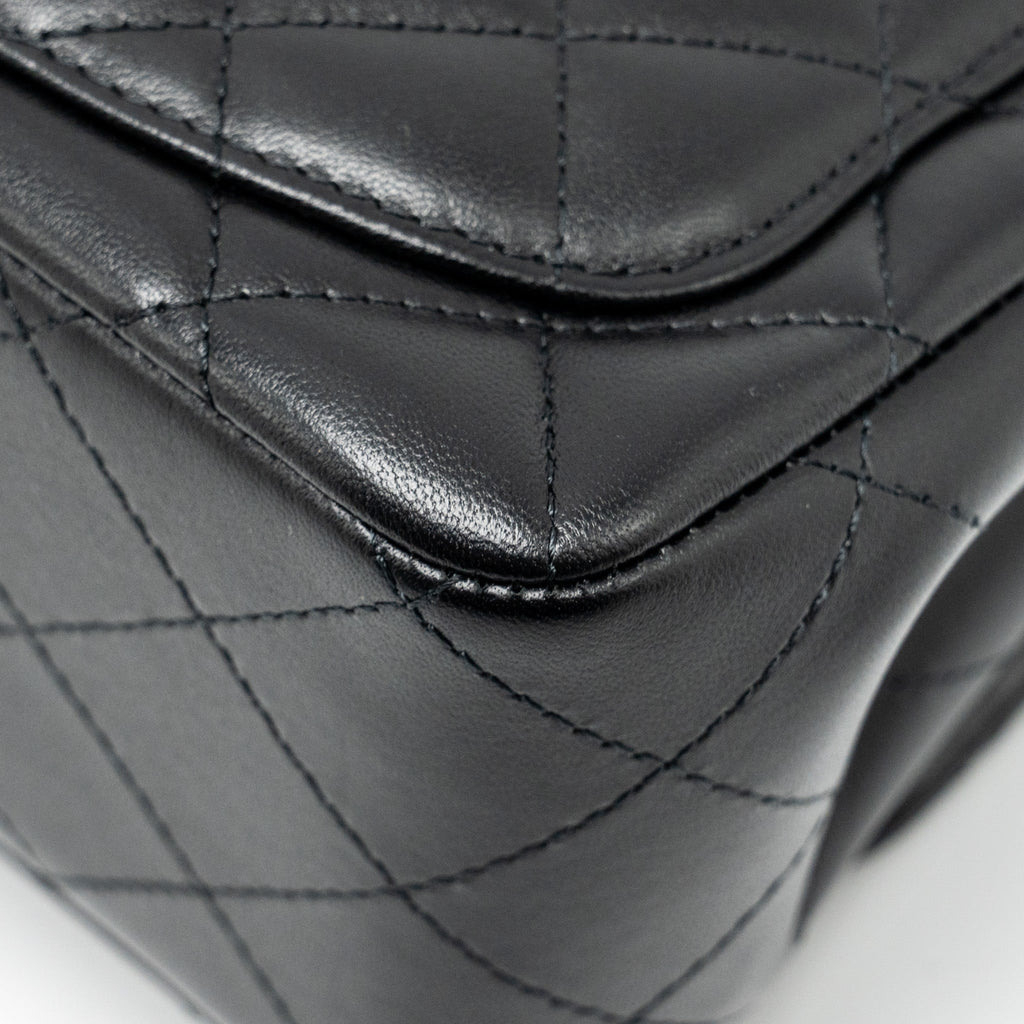 Chanel Mini Square Flap Bag Lambskin Black  (Microchip)
