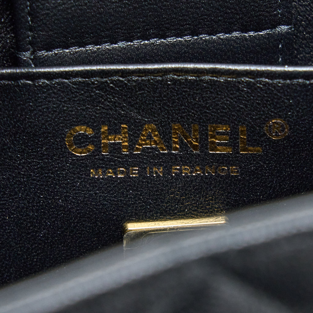 Chanel Mini Bucket Tote Bag Caviar Black L (Microchip)