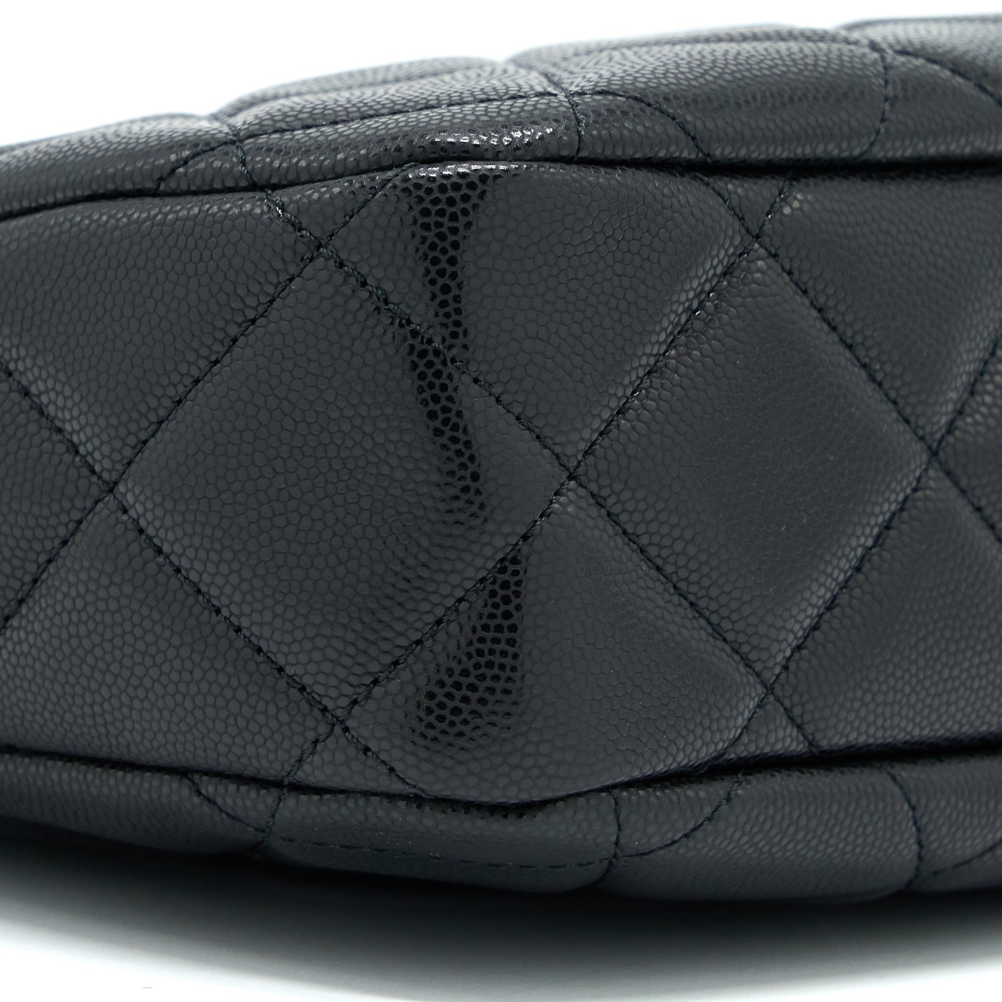 Chanel 22A Twist Your Buttons Hobo Shoulder Bag Caviar Black  (Microchip)