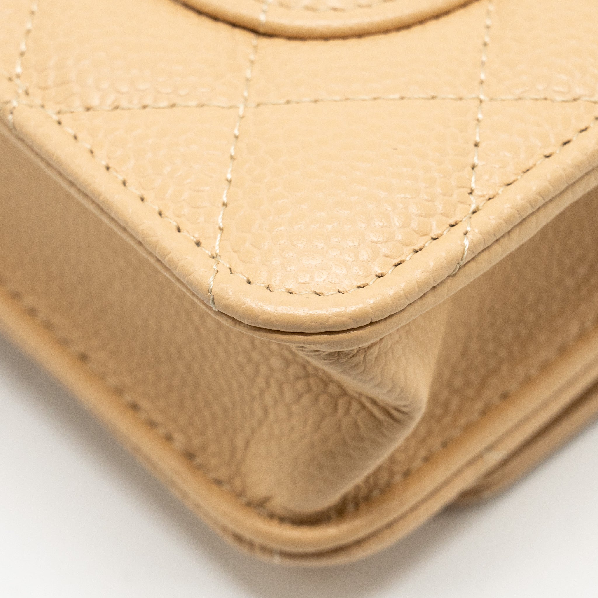Chanel Classic Wallet on Chain Caviar Beige  (Microchip)