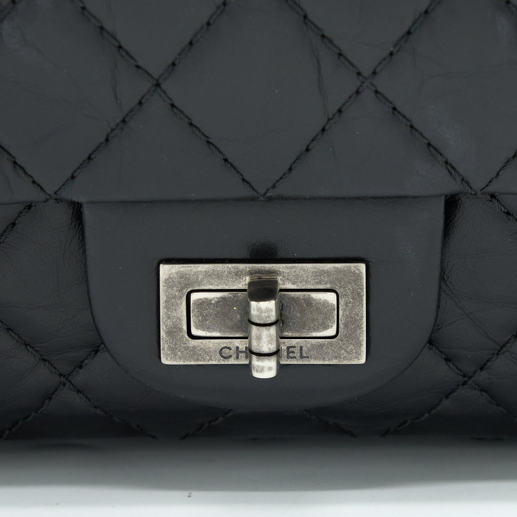 Chanel Small 2.55 225 Reissue Flap Bag Aged Calfskin Black Ruthenium