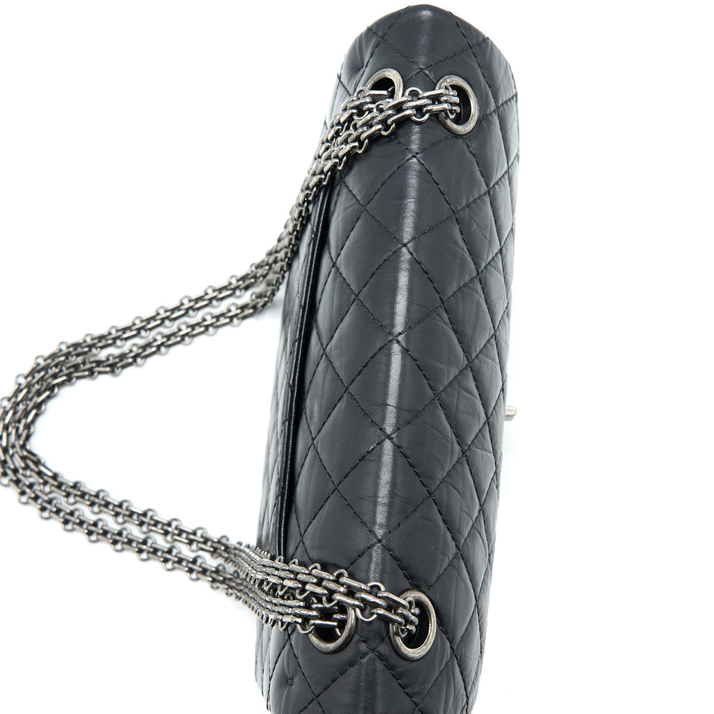 Chanel Small 2.55 225 Reissue Flap Bag Aged Calfskin Black Ruthenium