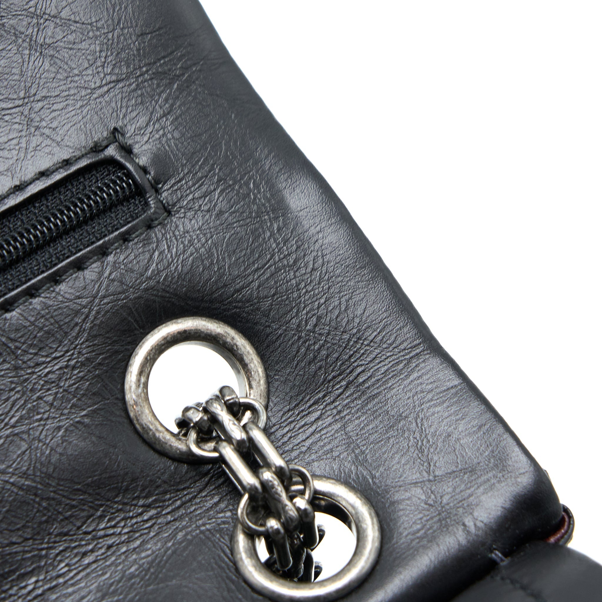 Chanel Small 2.55 225 Reissue Flap Bag Aged Calfskin Black Ruthenium