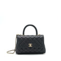 Chanel Small Coco Handle Caviar Black L