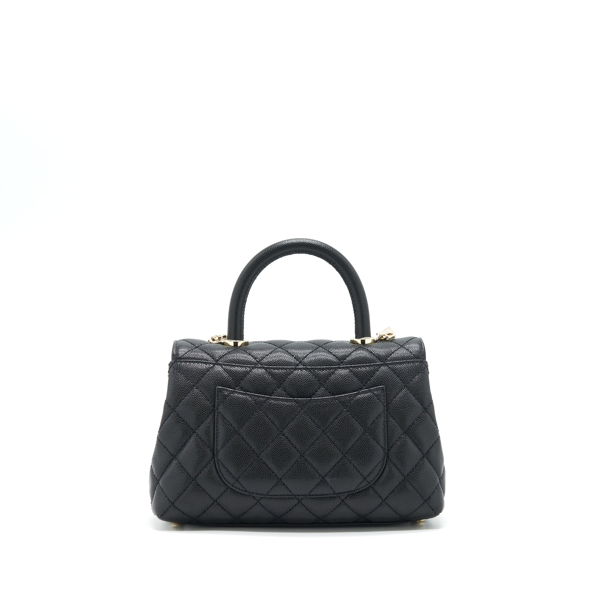 Chanel Small Coco Handle Caviar Black L