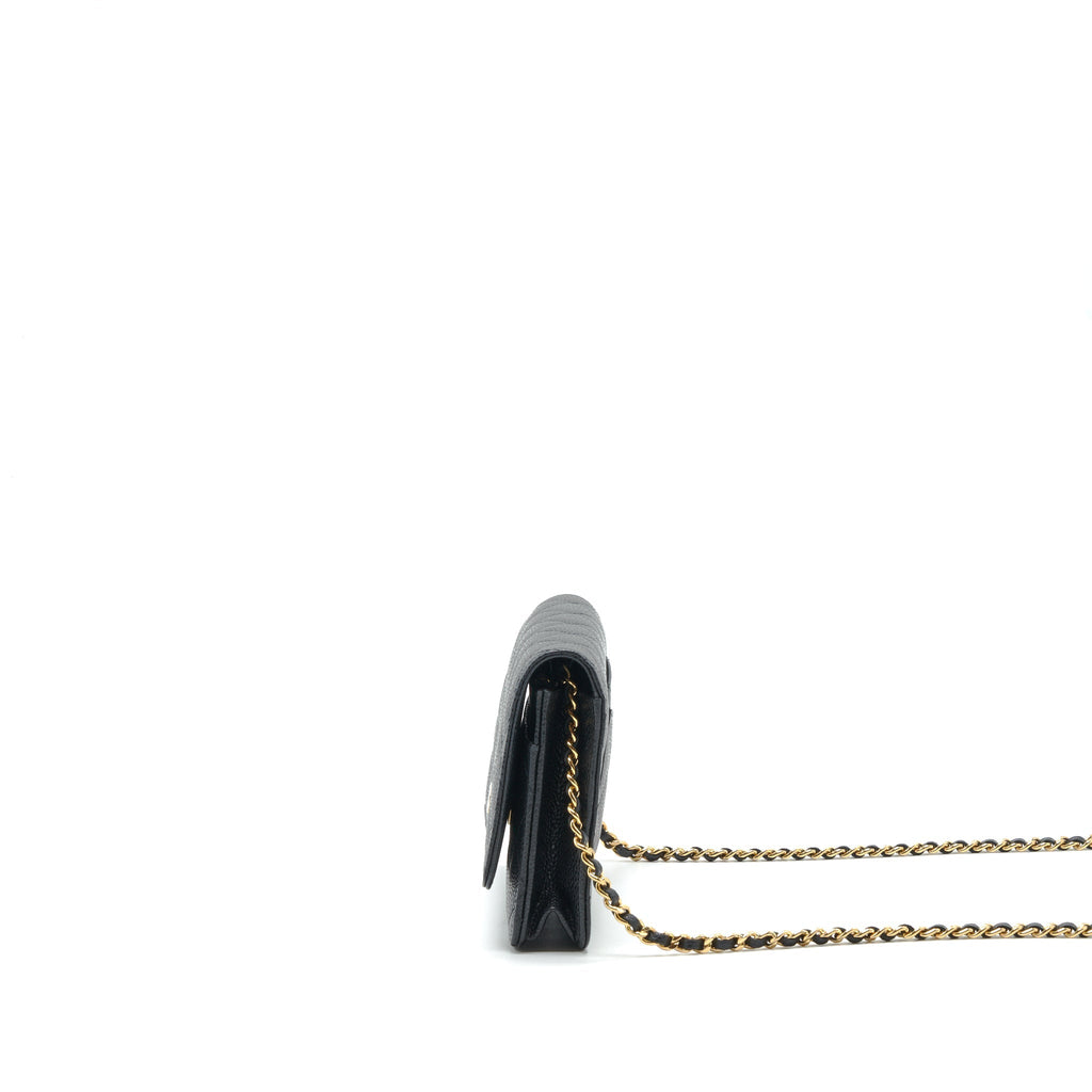 Chanel Classic Wallet On Chain Caviar Black