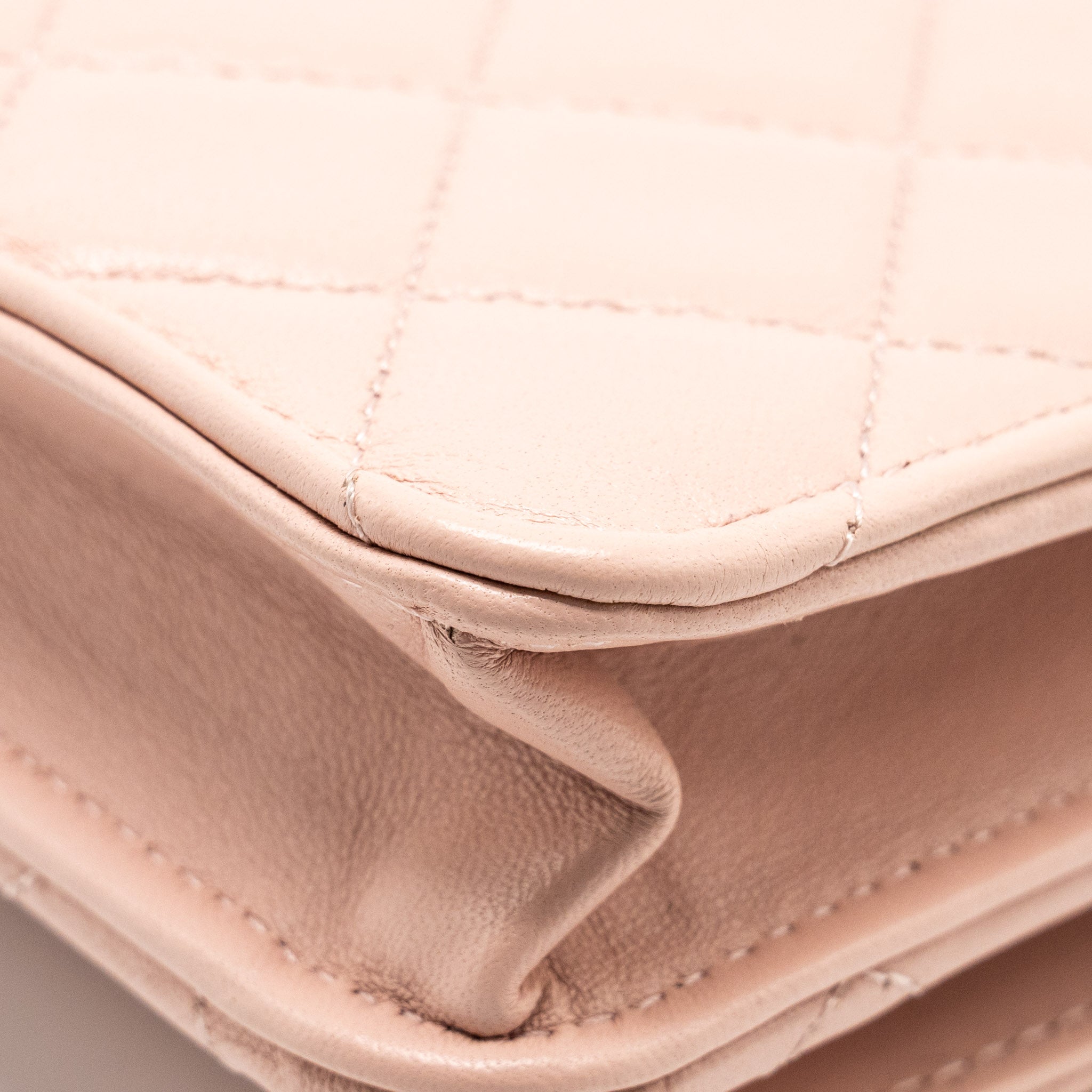 CHANEL Trendy CC Quilted Wallet On Chain Lambskin Light Pink L (microchip)