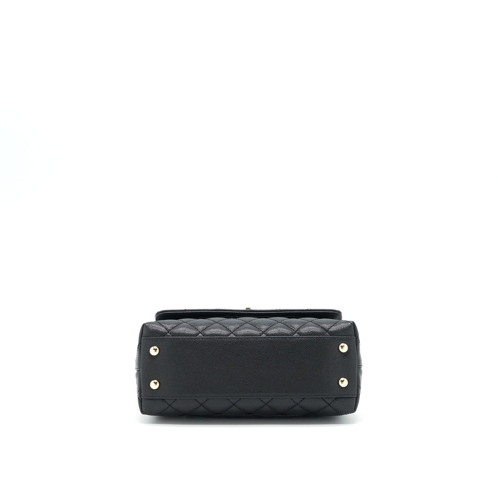Chanel Small Coco Handle Caviar Black L