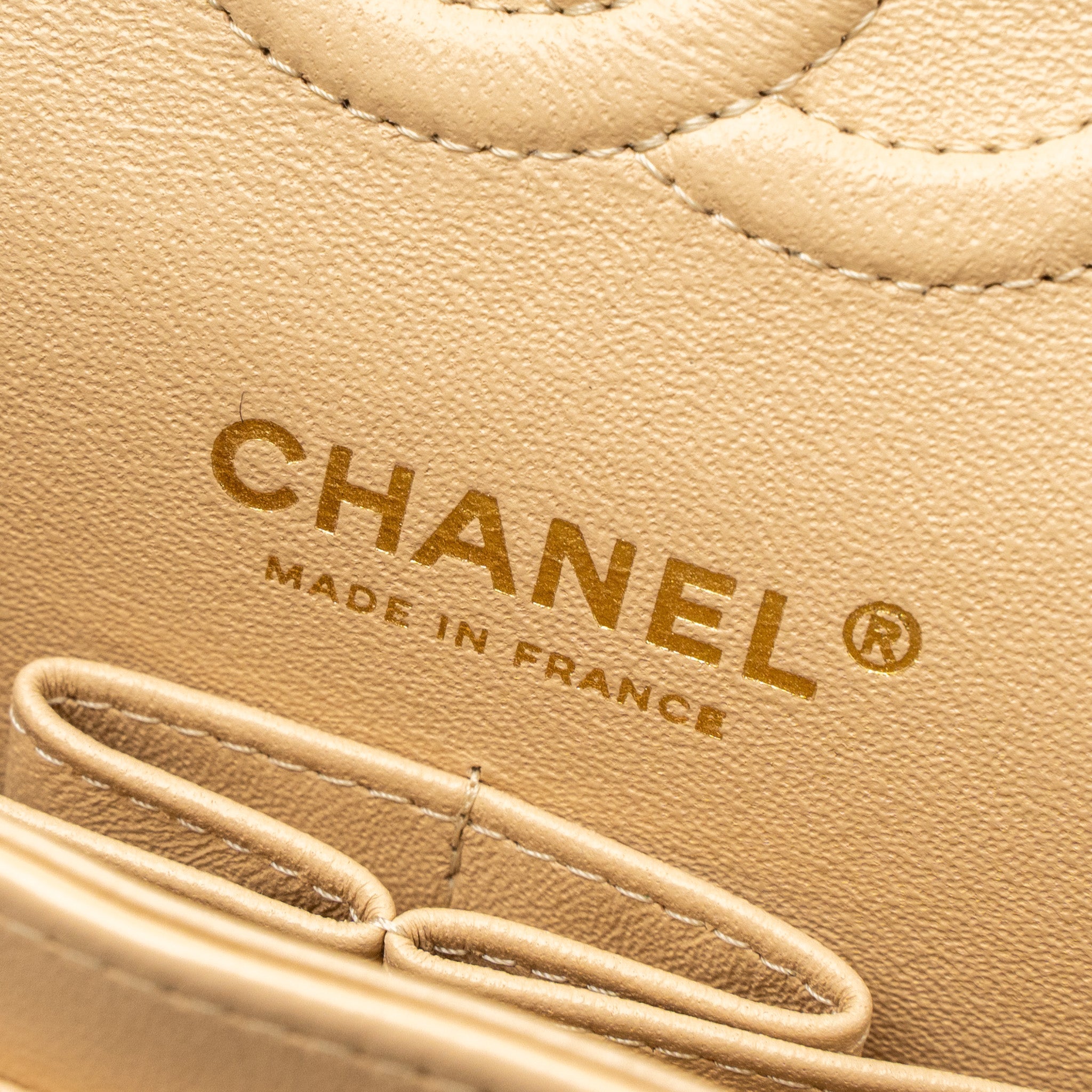 Chanel Small Classic Flap Bag Lambskin Beige