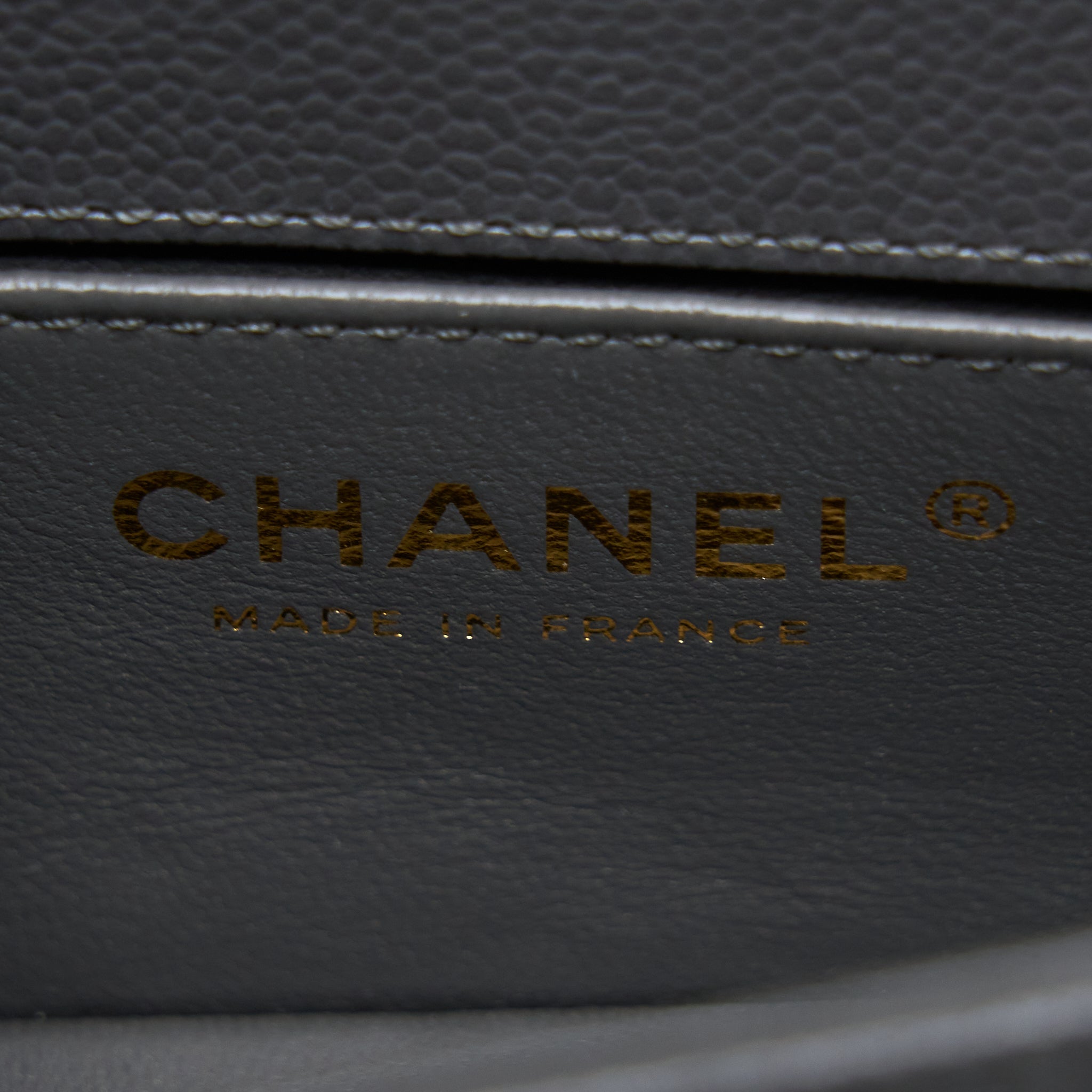 Chanel Mini Boy Bag Caviar Grey Brushed  (Microchip)