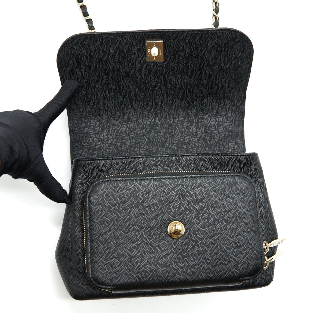 Chanel Medium Business Affinity Caviar Black L