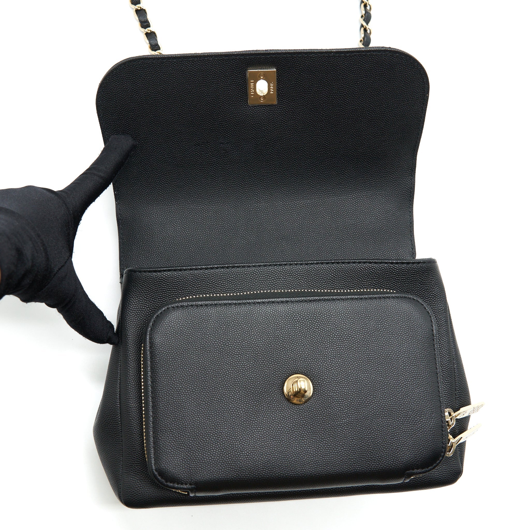 Chanel Medium Business Affinity Caviar Black L